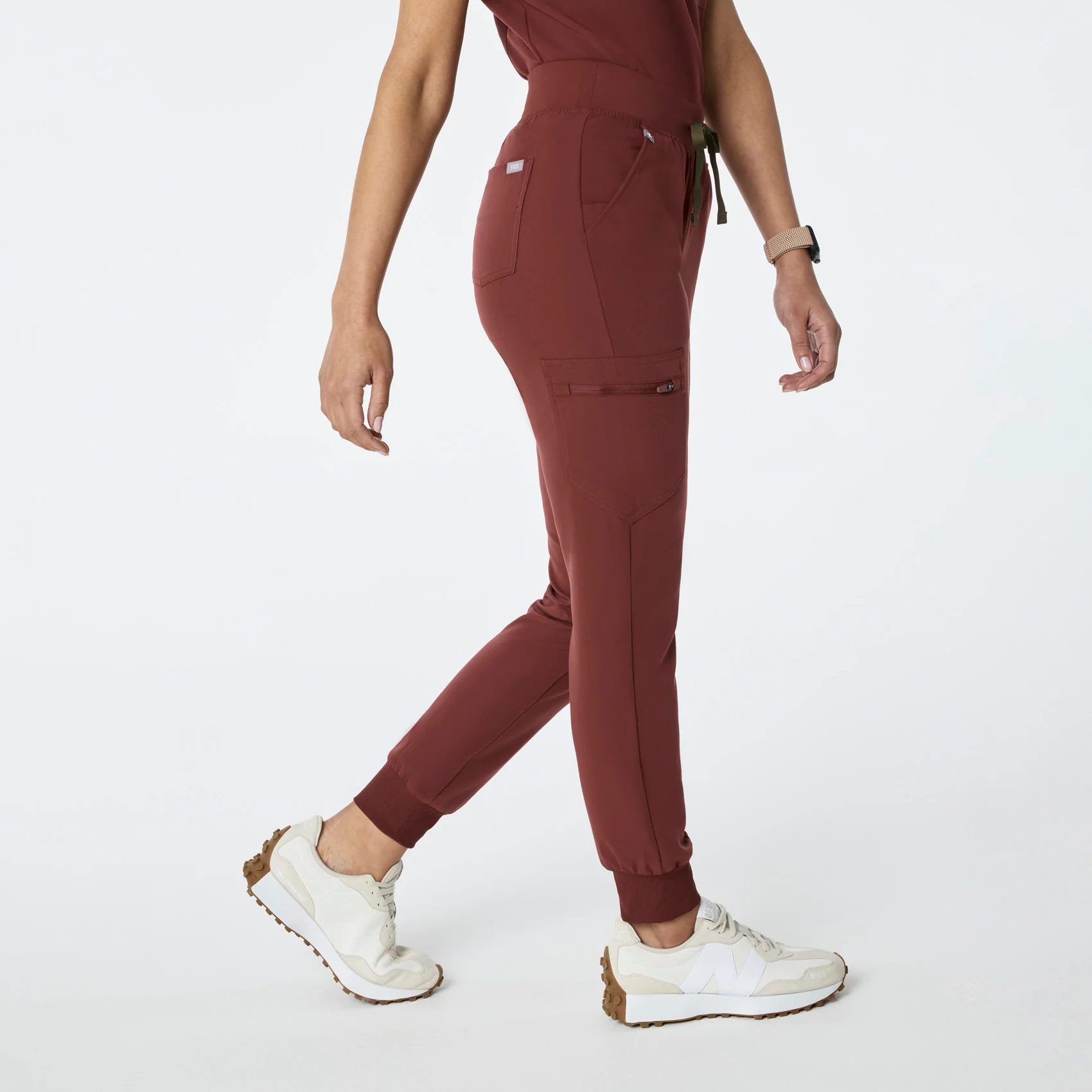 women's Walnut High Waisted Zamora - Petite Jogger Scrub Pant™ - Image 3