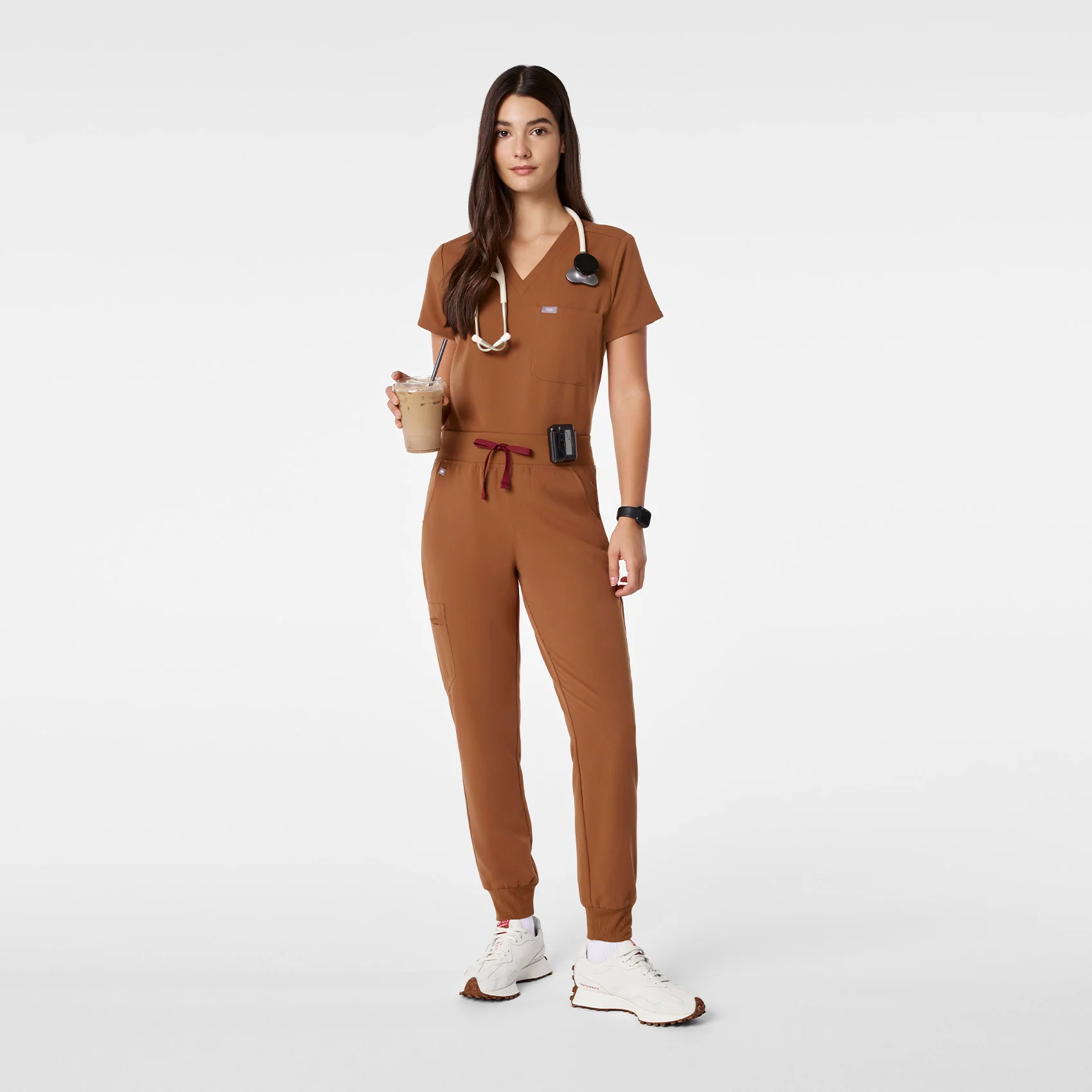 women's Mocha High Waisted Zamora - Tall Jogger Scrub Pant™ - Image 2