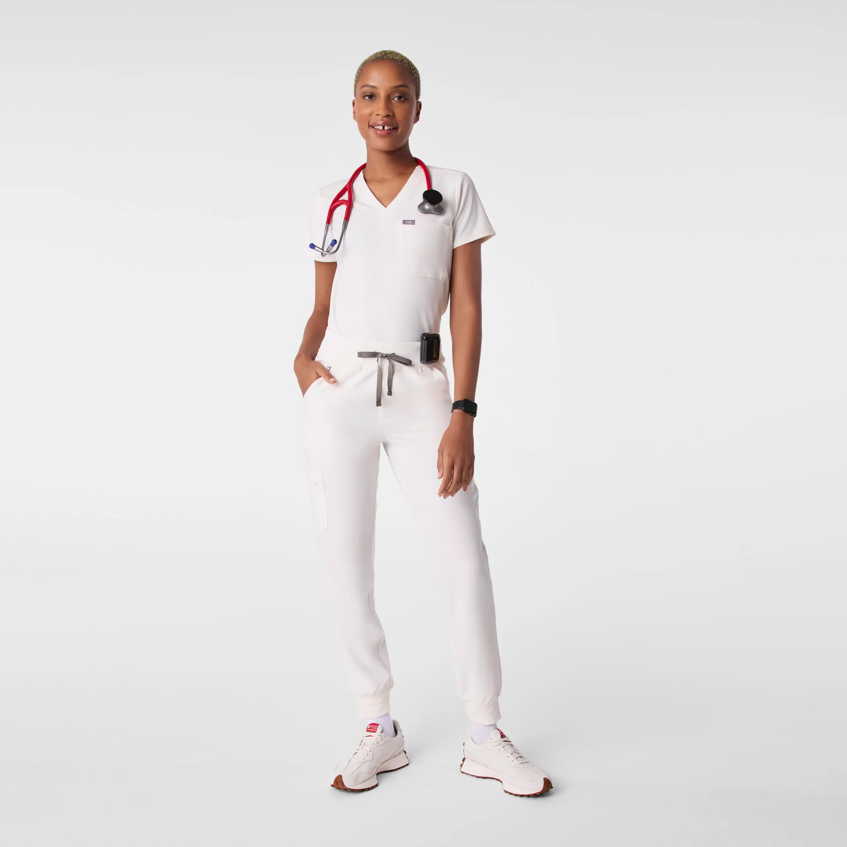 women's Off White High Waisted Zamora - Tall Jogger Scrub Pant™ - Image 2