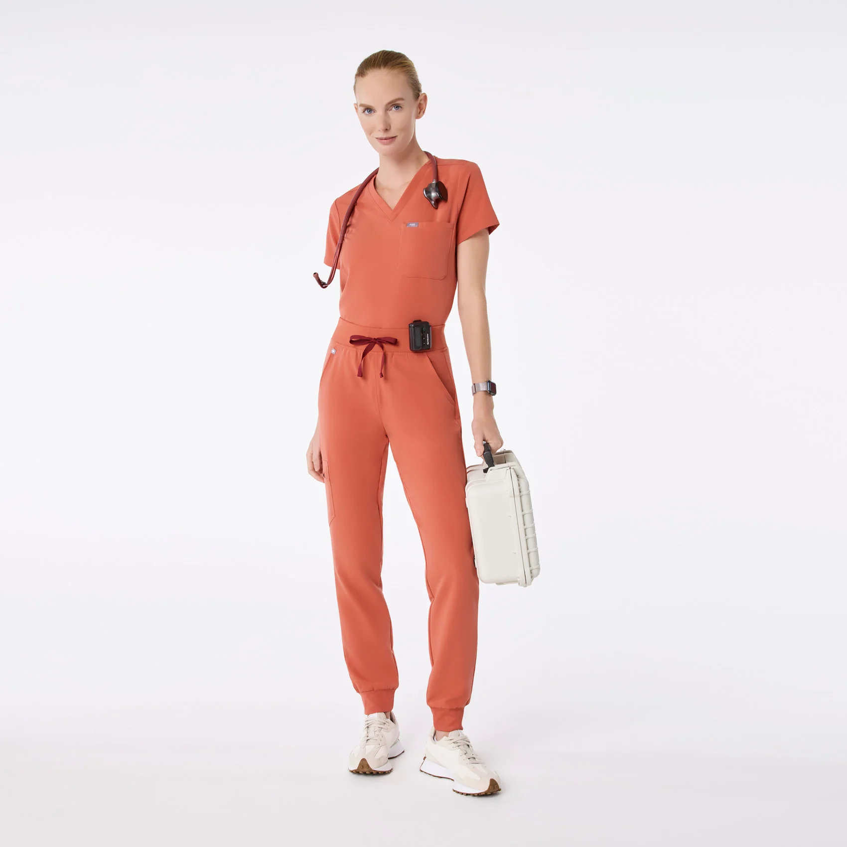 women's Spiced Cider High Waisted Zamora - Tall Jogger Scrub Pant™ - Image 2