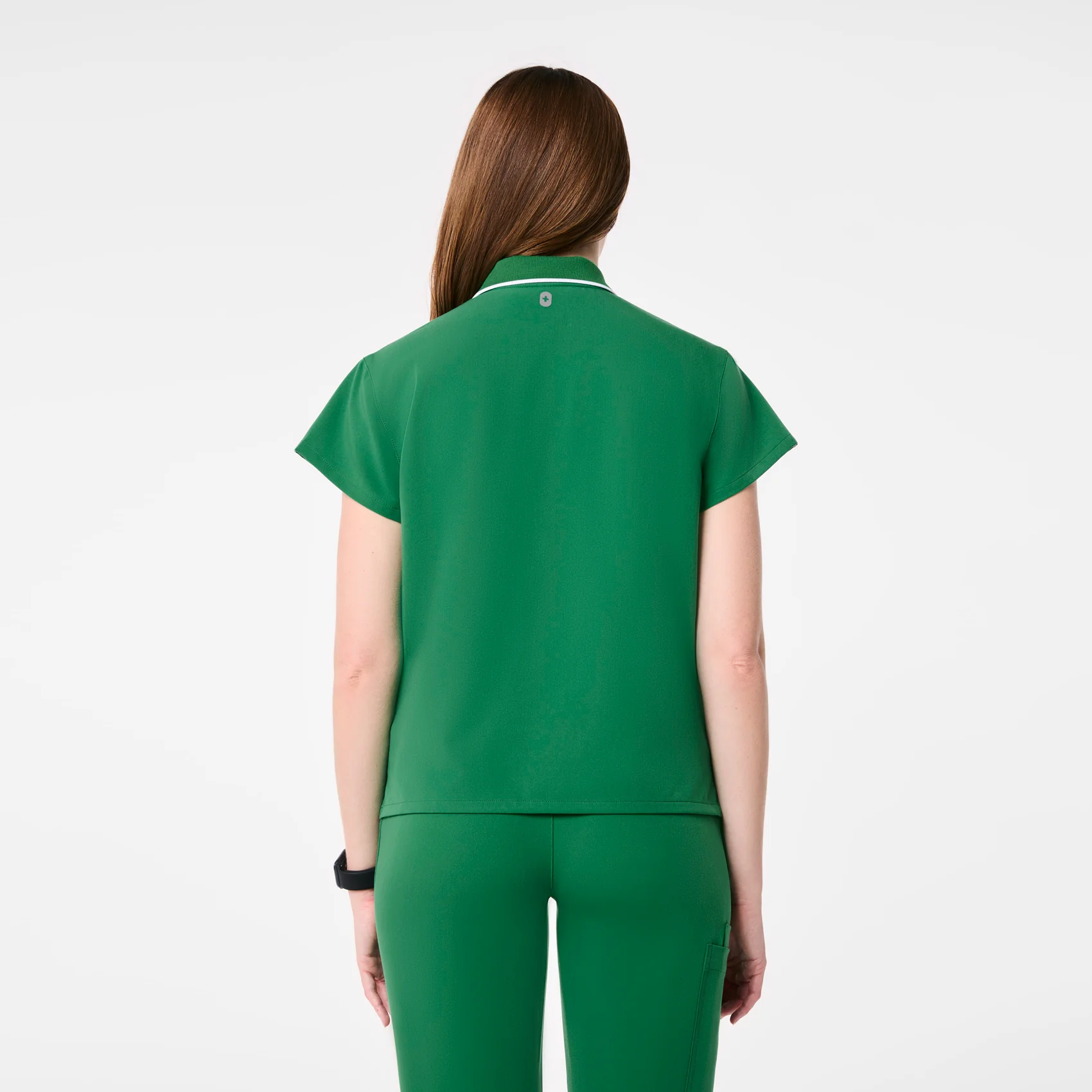 women's Indocyanine Green Hope Relaxed Polo - Scrub Top - Image 4