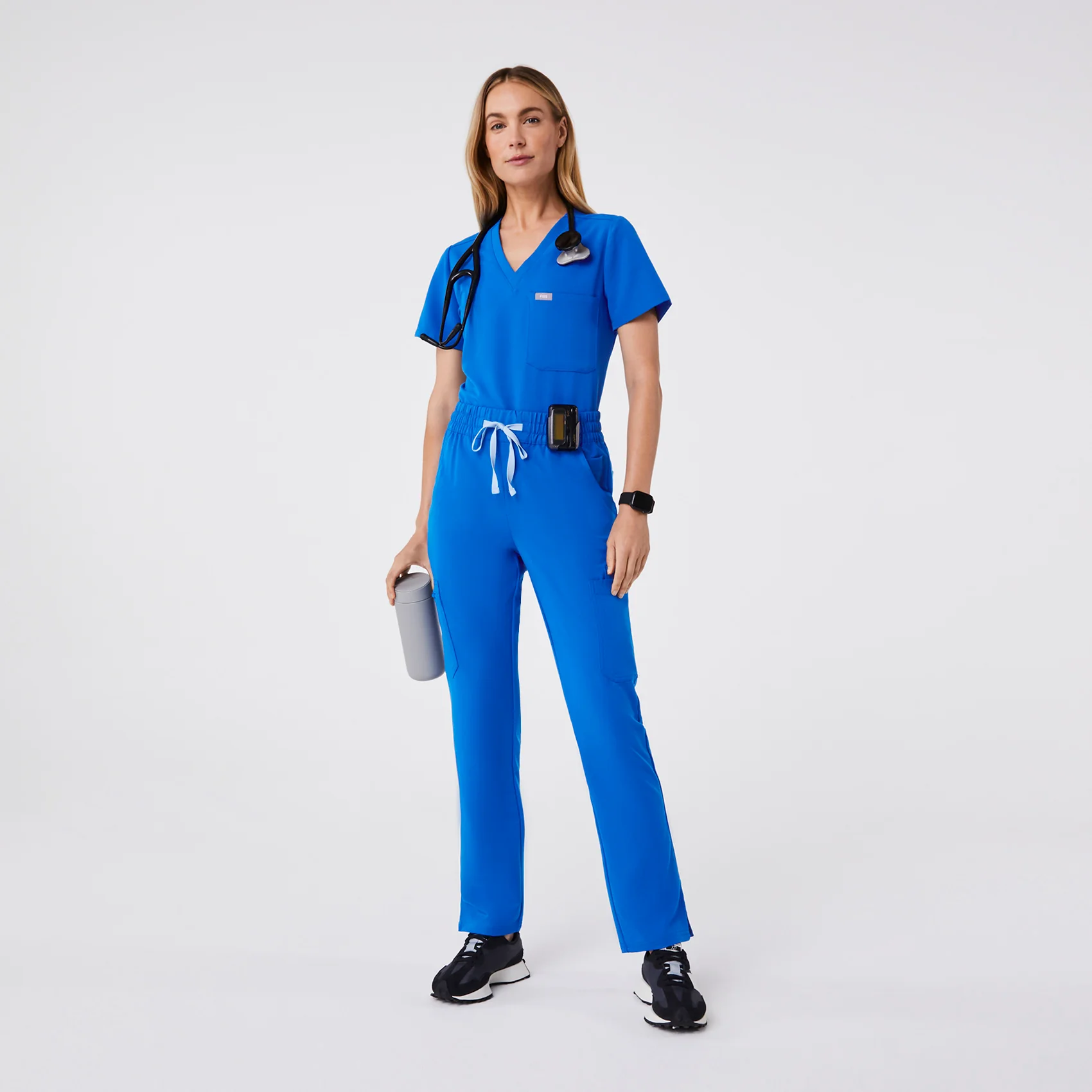 women's Royal Blue High Waisted Dowa - Scrub Pant (3XL-6XL) - Image 2