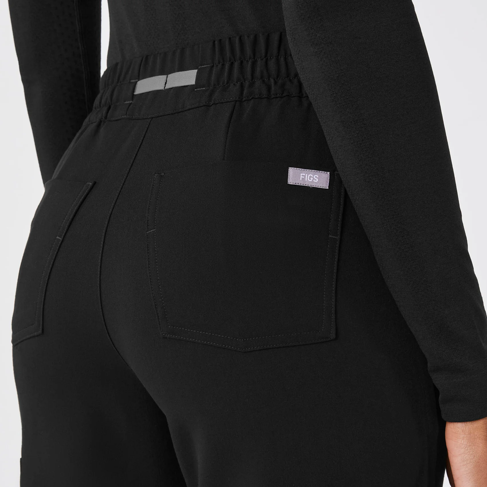 women's Black High Waisted Dowa - Scrub Pant (3XL-6XL) - Image 5
