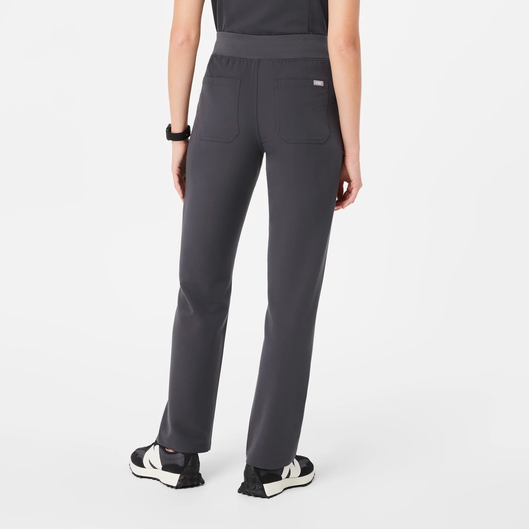 women's Charcoal High Waisted Livingston™ - Petite Basic Scrub Pants (3XL - 6XL) - Image 4
