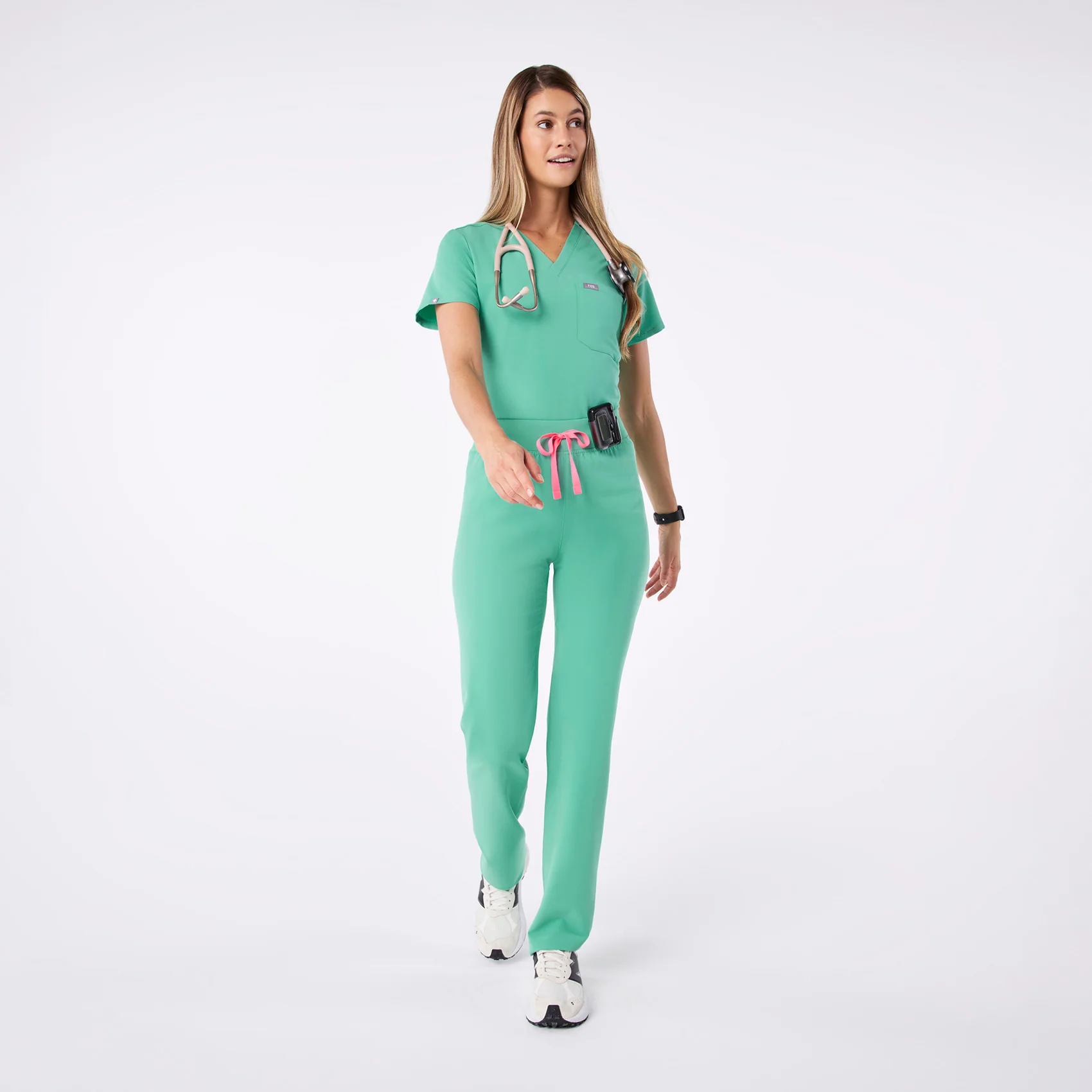 women's Surgical Green High Waisted Livingston - Basic Scrub Pant™ - Image 2