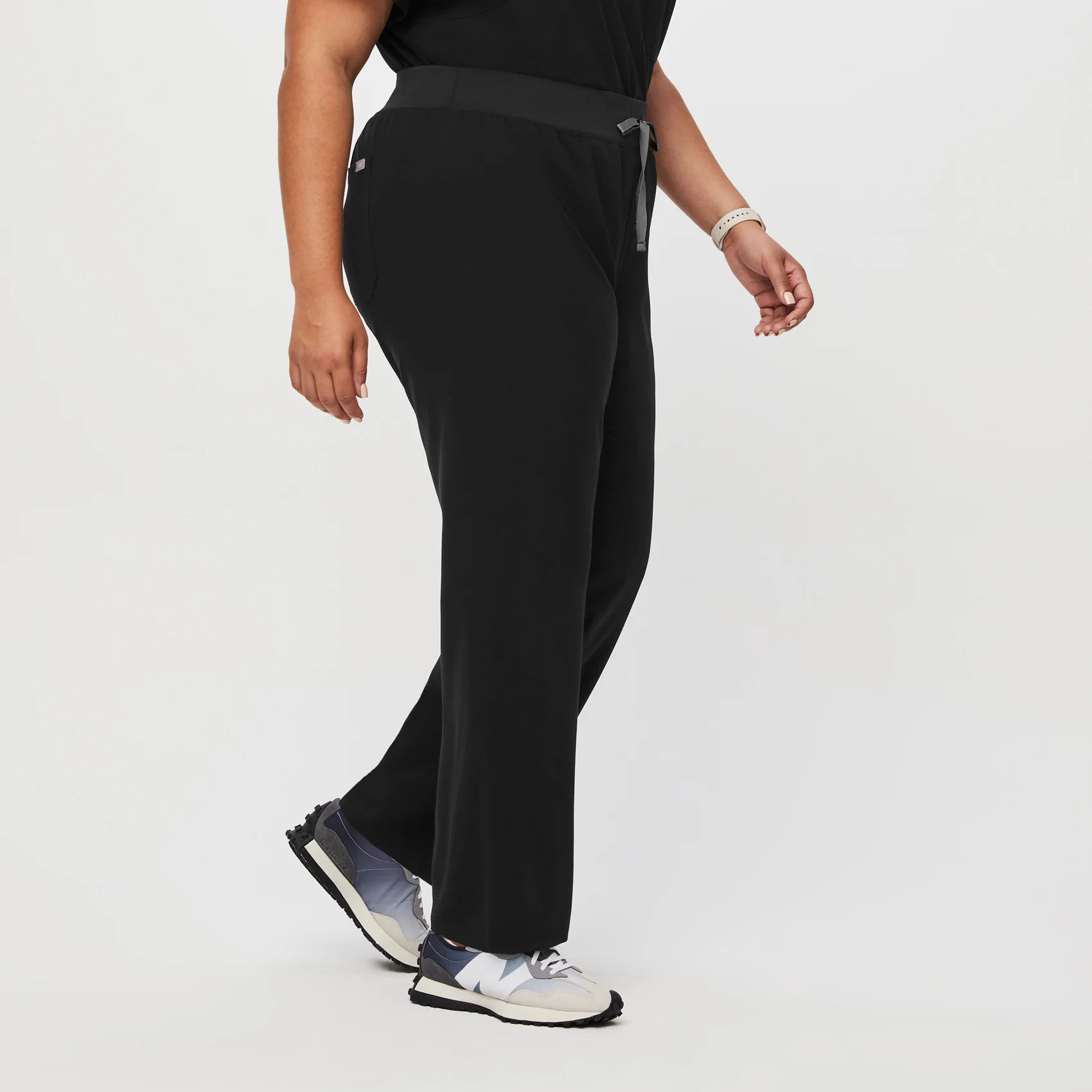 women's Black High Waisted Livingston™ - Tall Basic Scrub Pants (3XL - 6XL) - Image 3