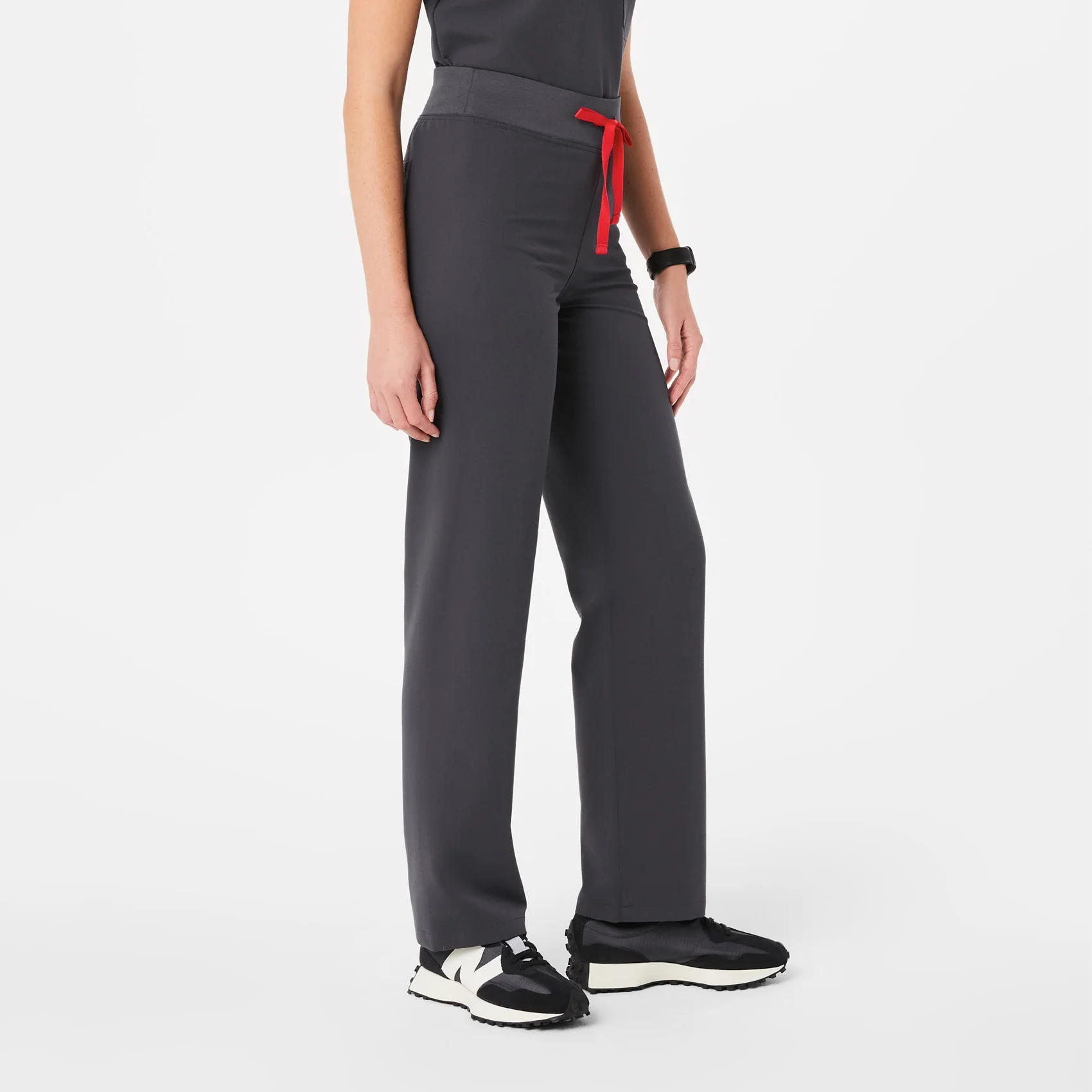 women's Charcoal High Waisted Livingston™ - Tall Basic Scrub Pants (3XL - 6XL) - Image 3