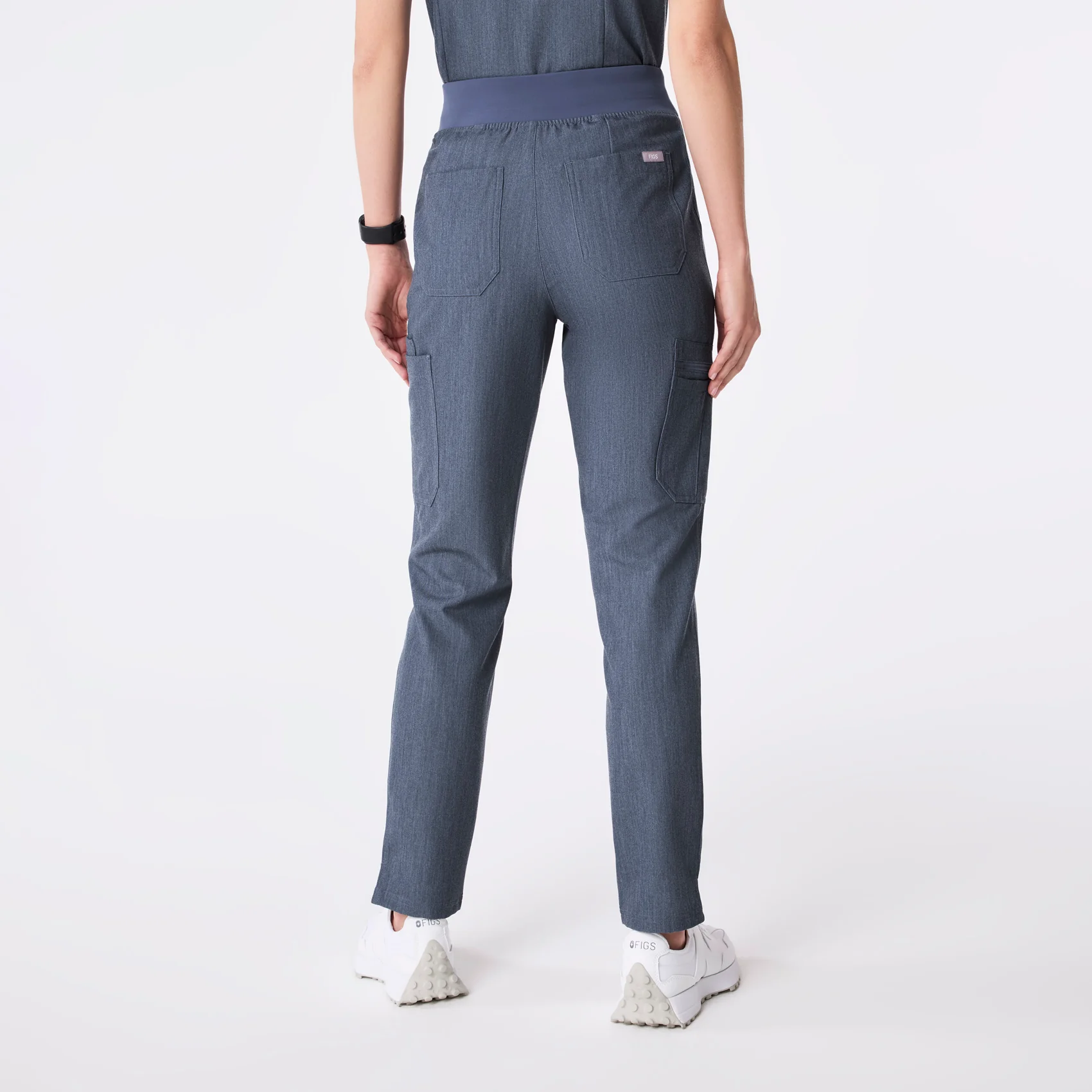 women's Heather Denim High Waisted Yola - Petite Skinny Scrub Pant™ - Image 4