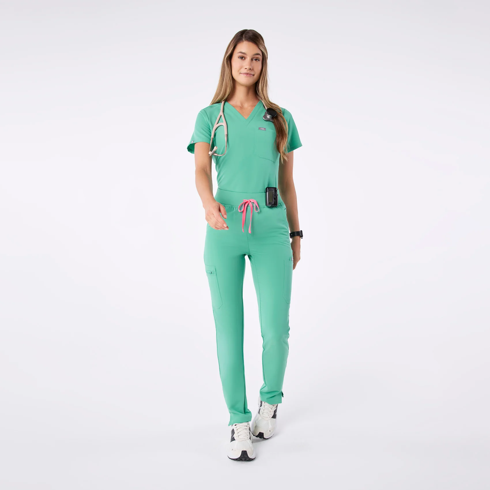 women's Surgical Green High Waisted Yola - Petite Skinny Scrub Pant™ - Image 2