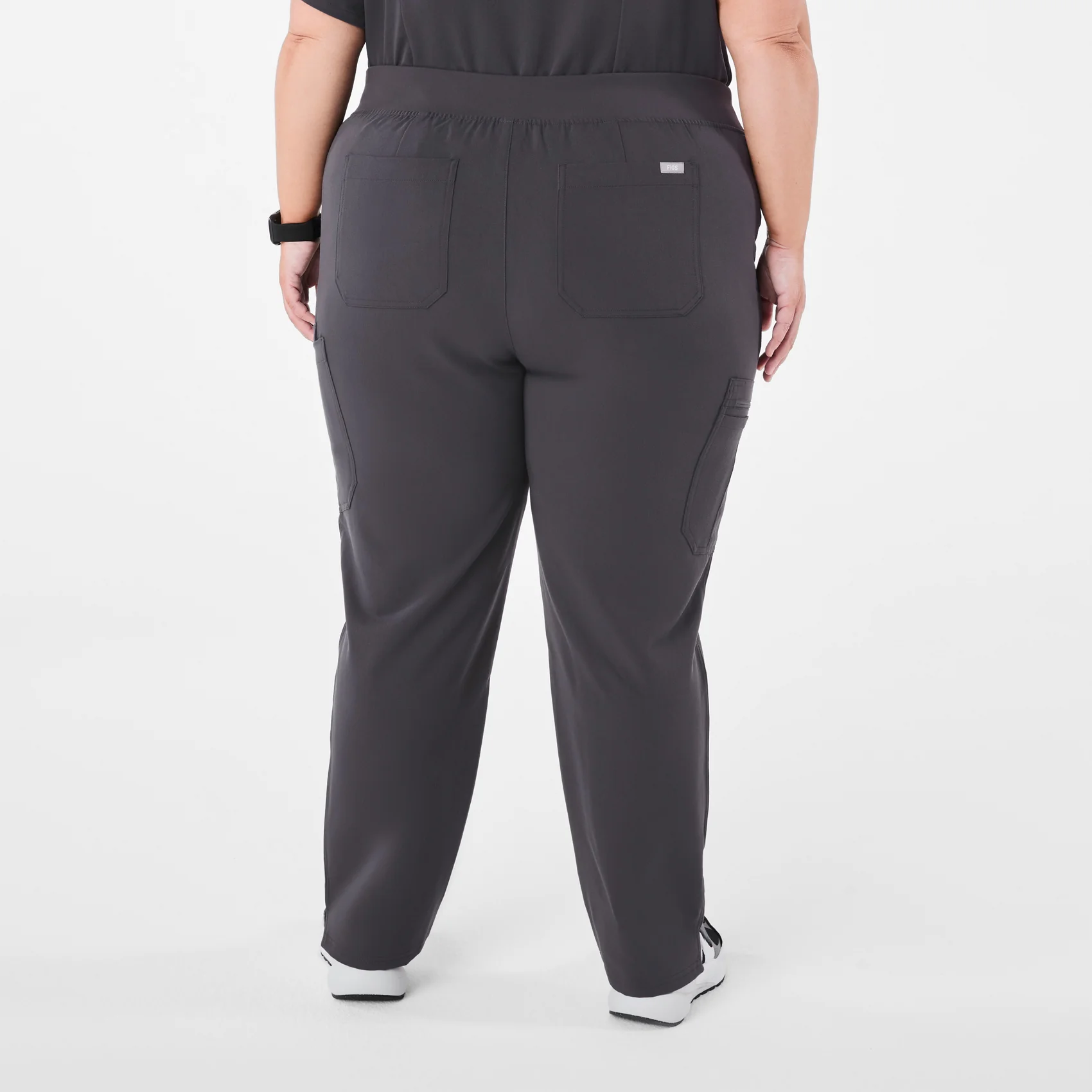 women's Charcoal High Waisted Yola™ - Petite Skinny Scrub Pants (3XL - 6XL) - Image 4