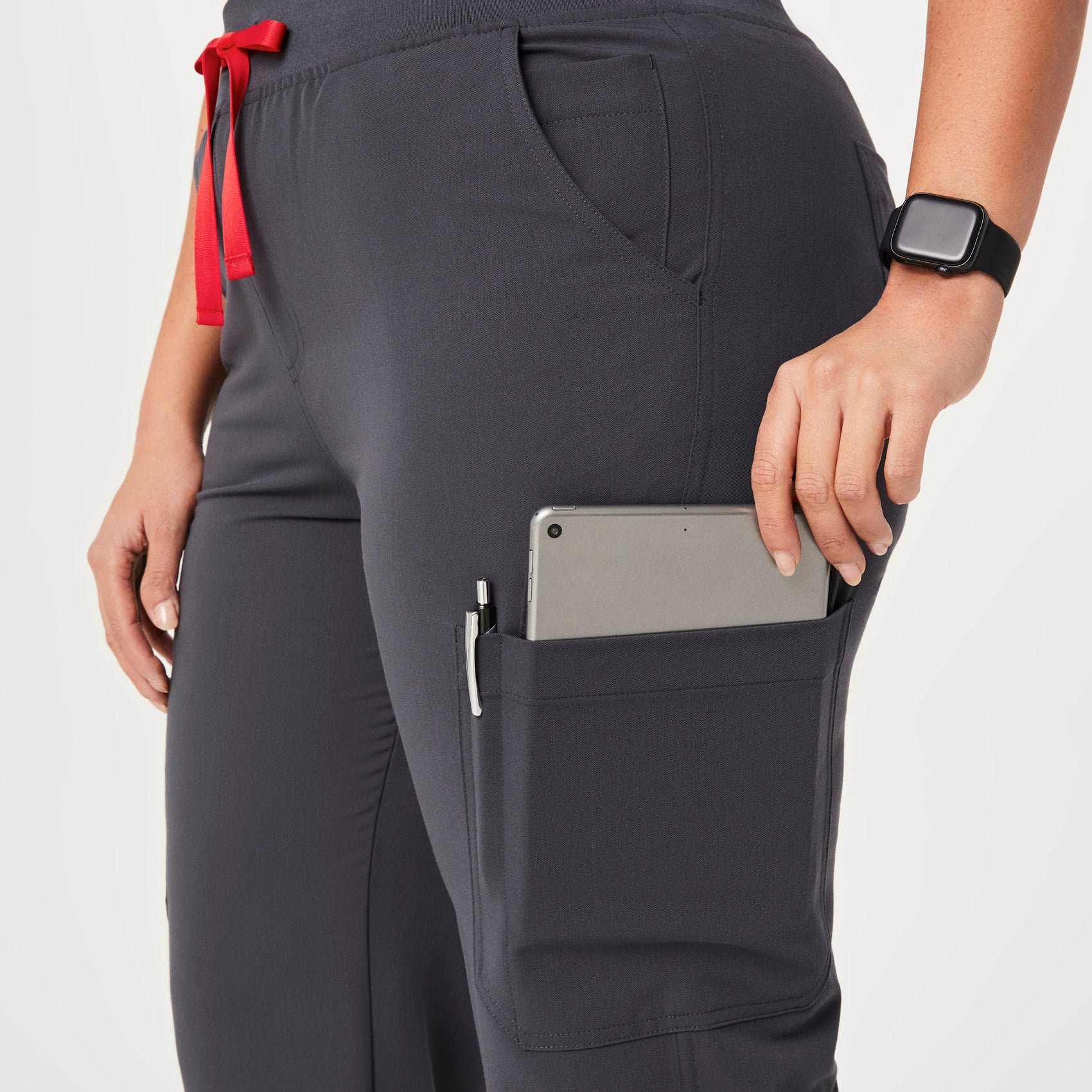 women's Charcoal High Waisted Yola™ - Skinny Scrub Pants (3XL - 6XL) - Image 7