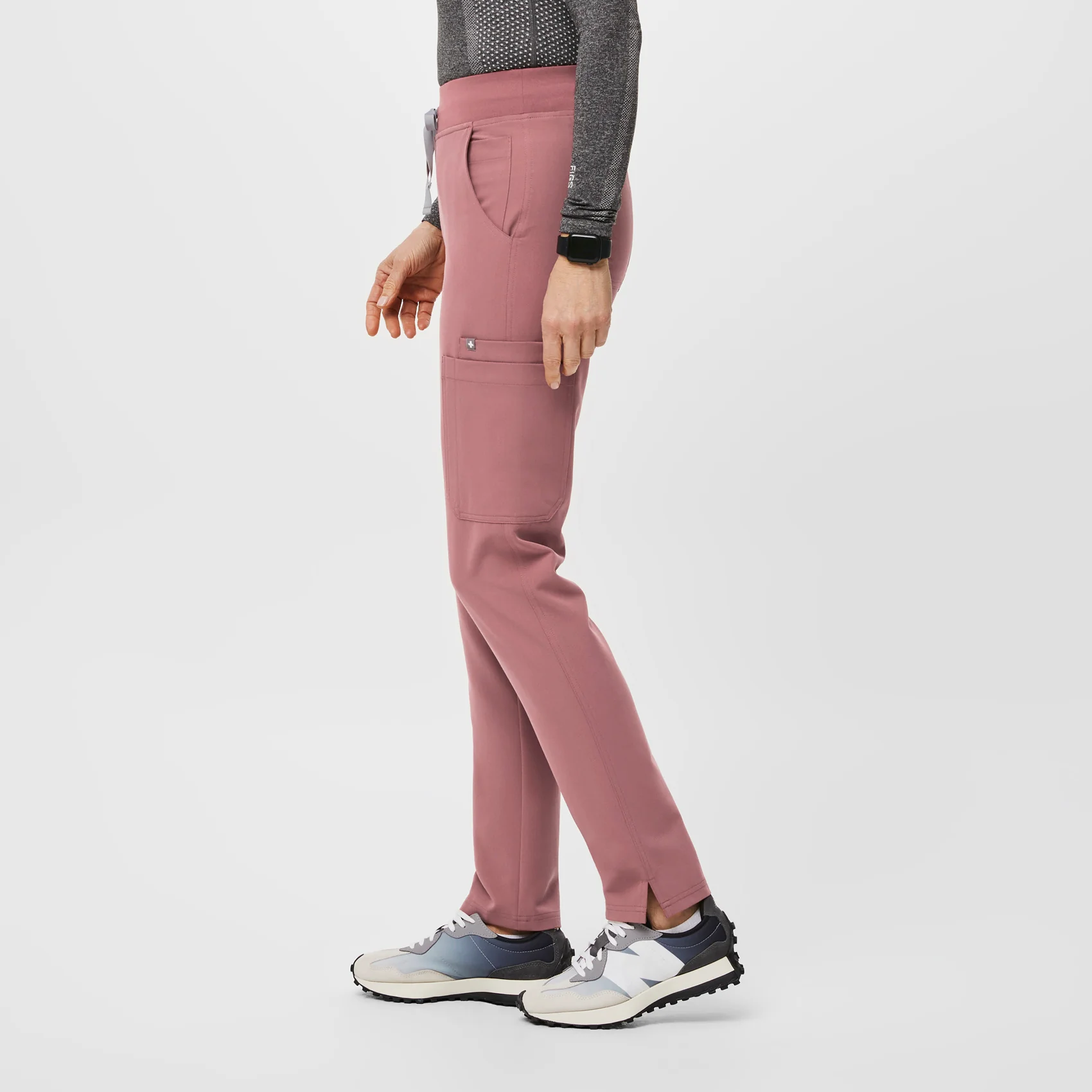 women's Mauve High Waisted Yola™ - Skinny Scrub Pants (3XL - 6XL) - Image 3