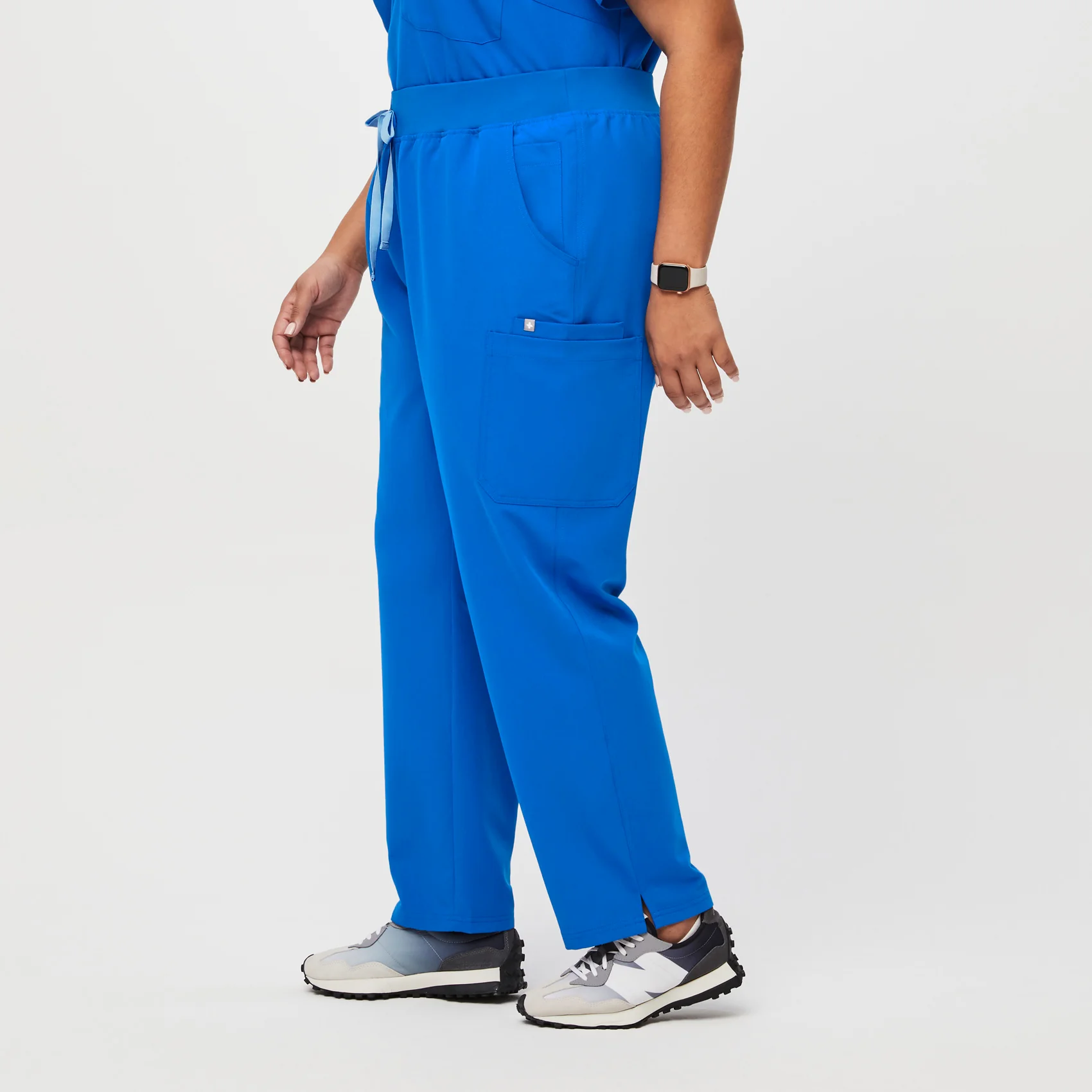 women's Royal Blue High Waisted Yola™ - Skinny Scrub Pants (3XL - 6XL) - Image 3