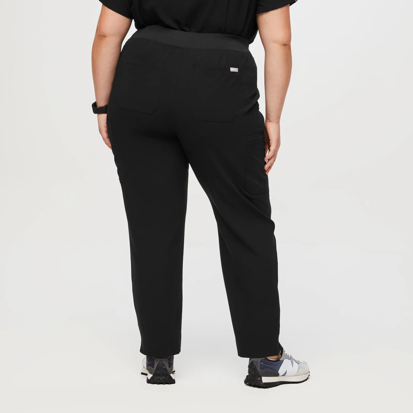 women's Black High Waisted Yola™ - Tall Skinny Scrub Pants (3XL - 6XL) - Image 4