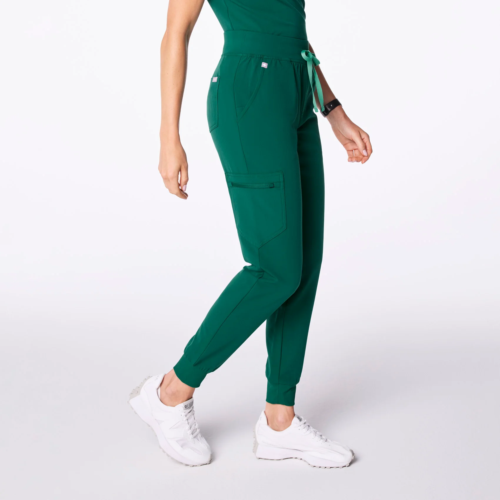 women's Hunter Green High Waisted Zamora - Jogger Scrub Pant™ - Image 3