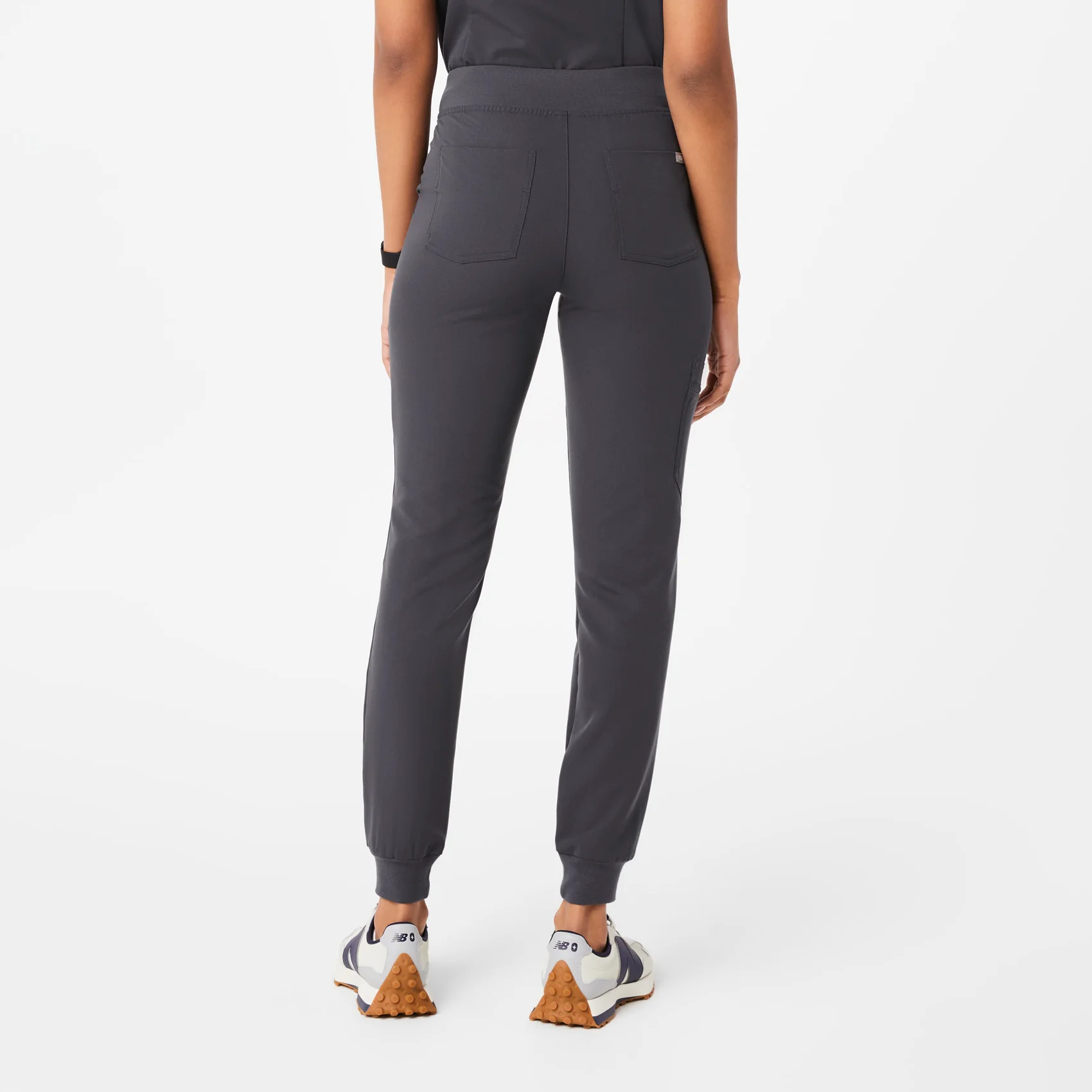 women's Charcoal High Waisted Zamora™ - Petite Jogger Scrub Pants (3XL - 6XL) - Image 4