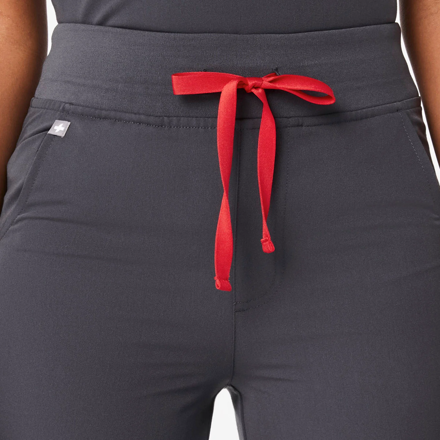 women's Charcoal High Waisted Zamora™ - Petite Jogger Scrub Pants (3XL - 6XL) - Image 5