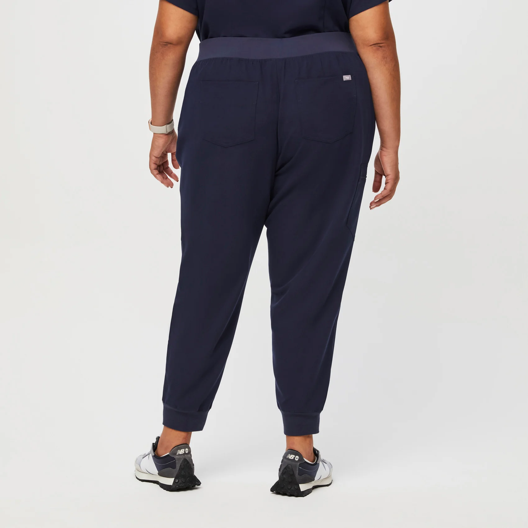 women's Navy High Waisted Zamora™ - Tall Jogger Scrub Pants (3XL - 6XL) - Image 4