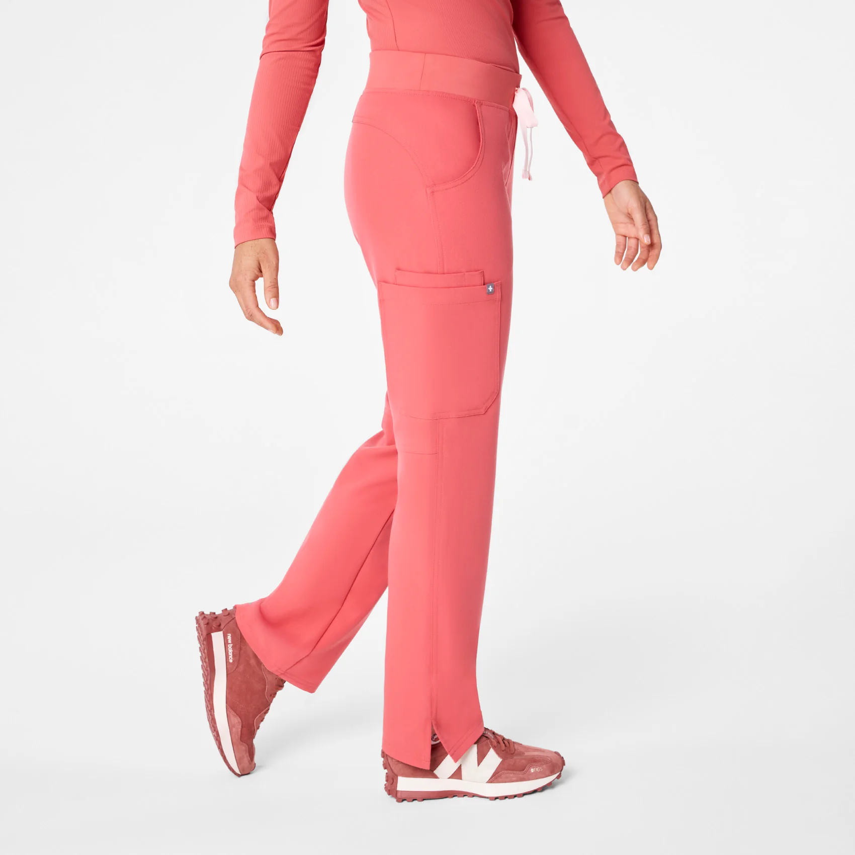 women's Pulmonary Pink Kade - Petite Cargo Scrub Pant™ - Image 3