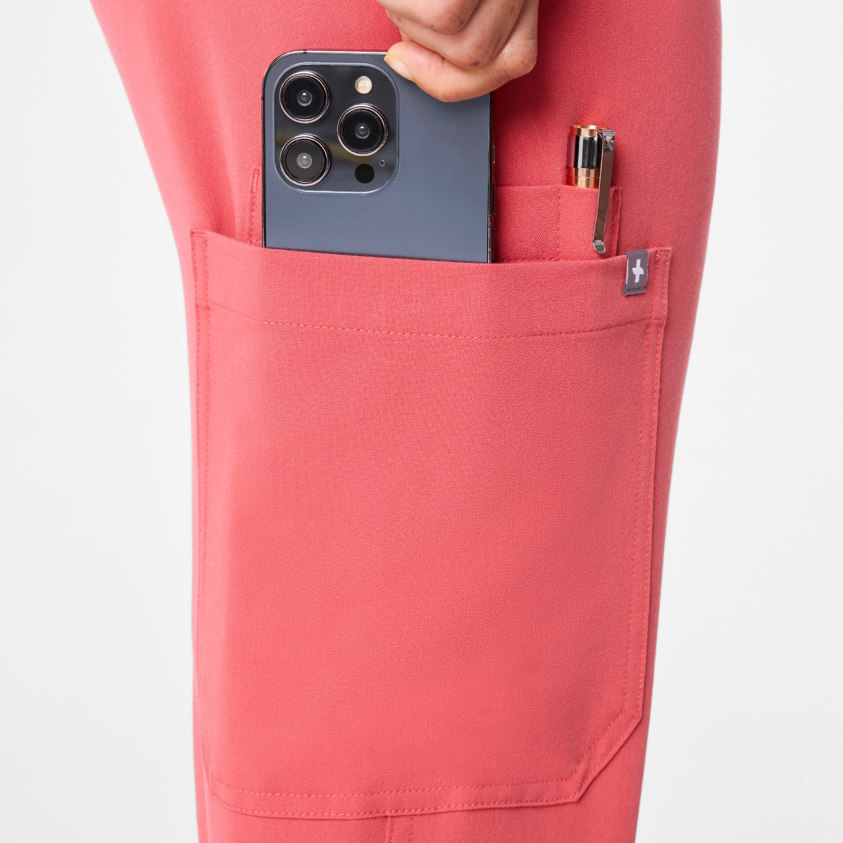 women's Pulmonary Pink Kade - Petite Cargo Scrub Pant™ - Image 5