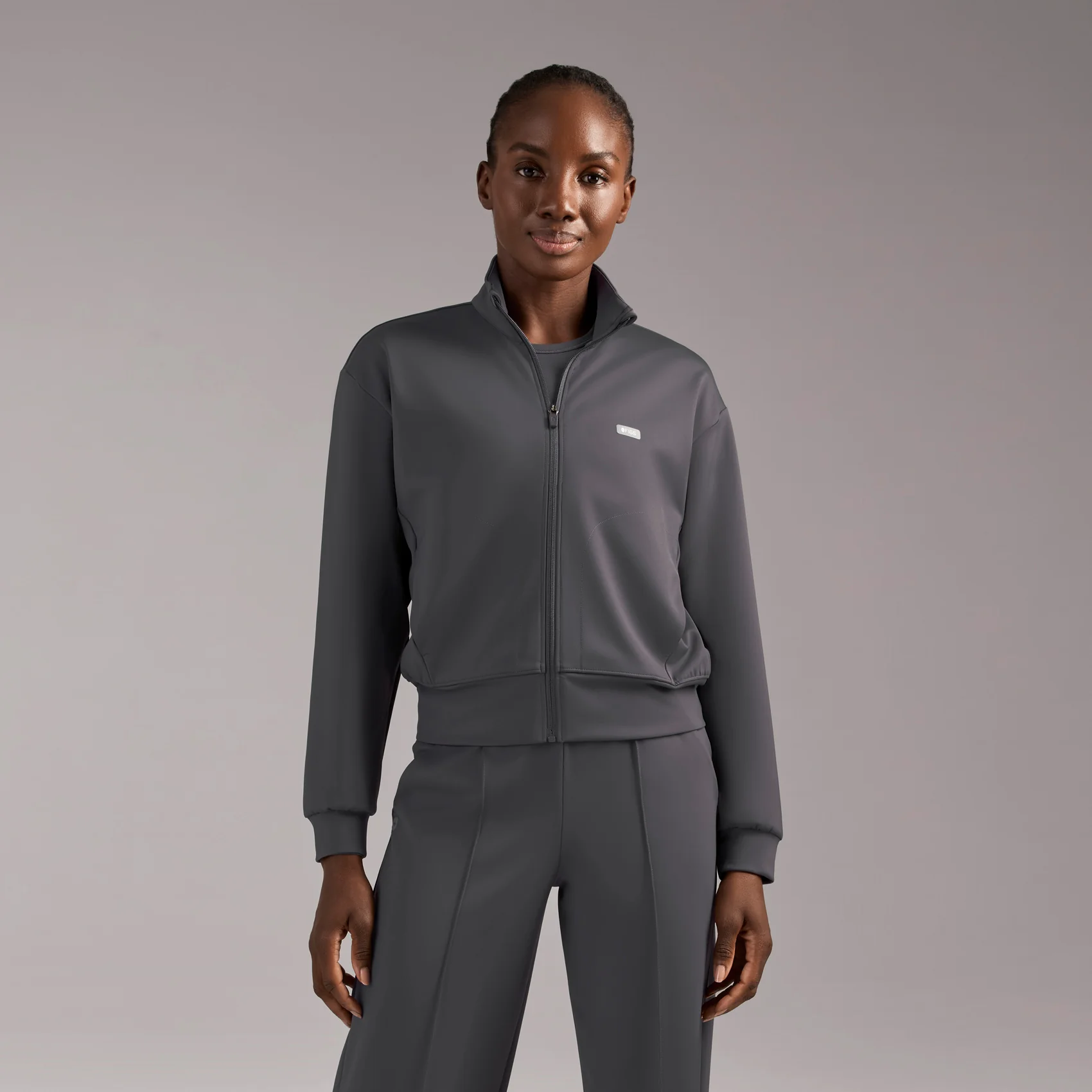 women's Charcoal Labelle FORMx Bomber - Scrub Jacket™