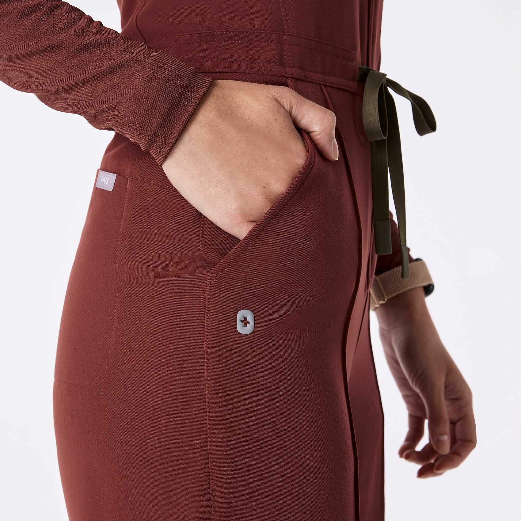 women's Walnut Layton Crewneck Wide Leg - ScrubJumpsuit™ - Image 7