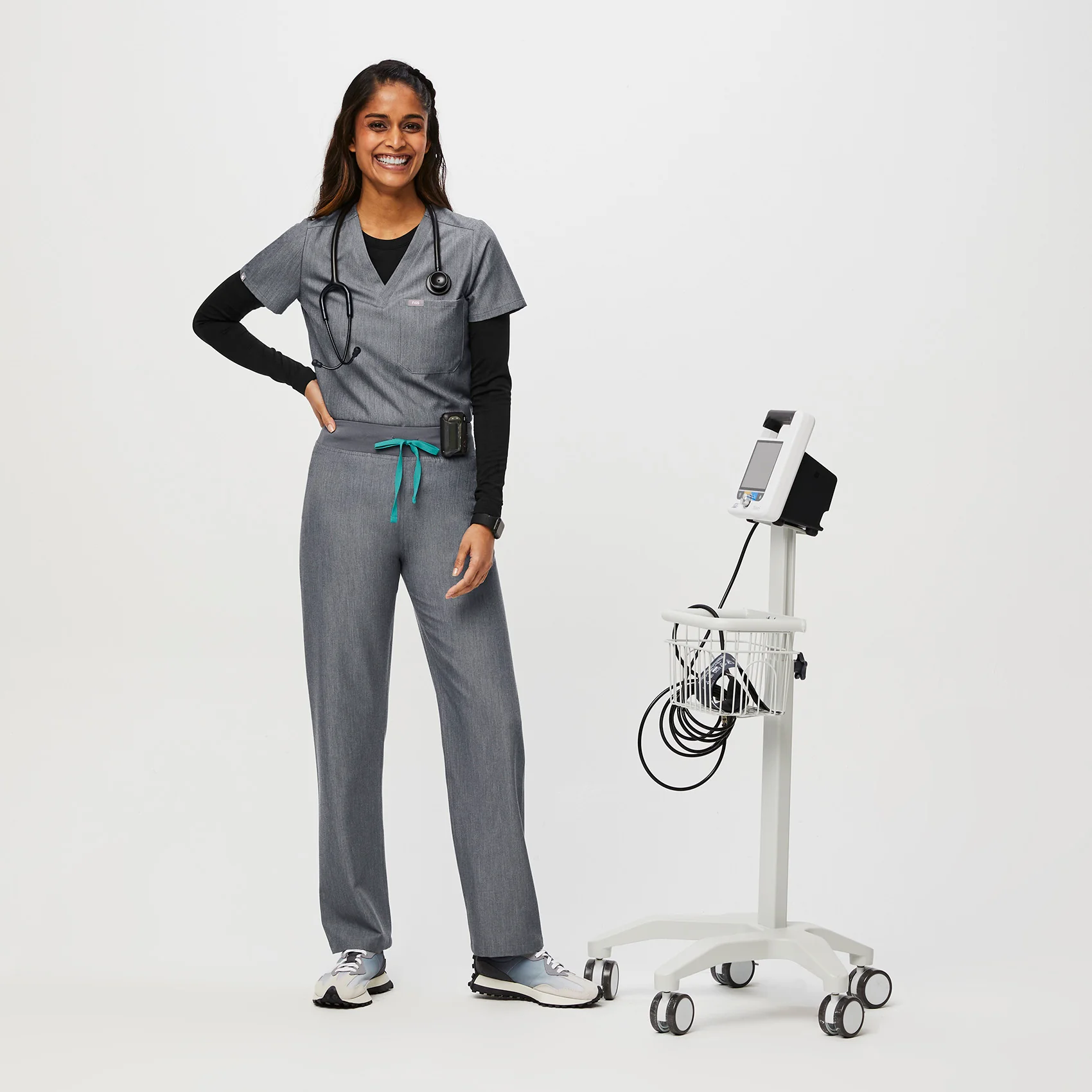 women's Graphite Livingston™ High Waisted - Tall Basic Scrub Pants - Image 2