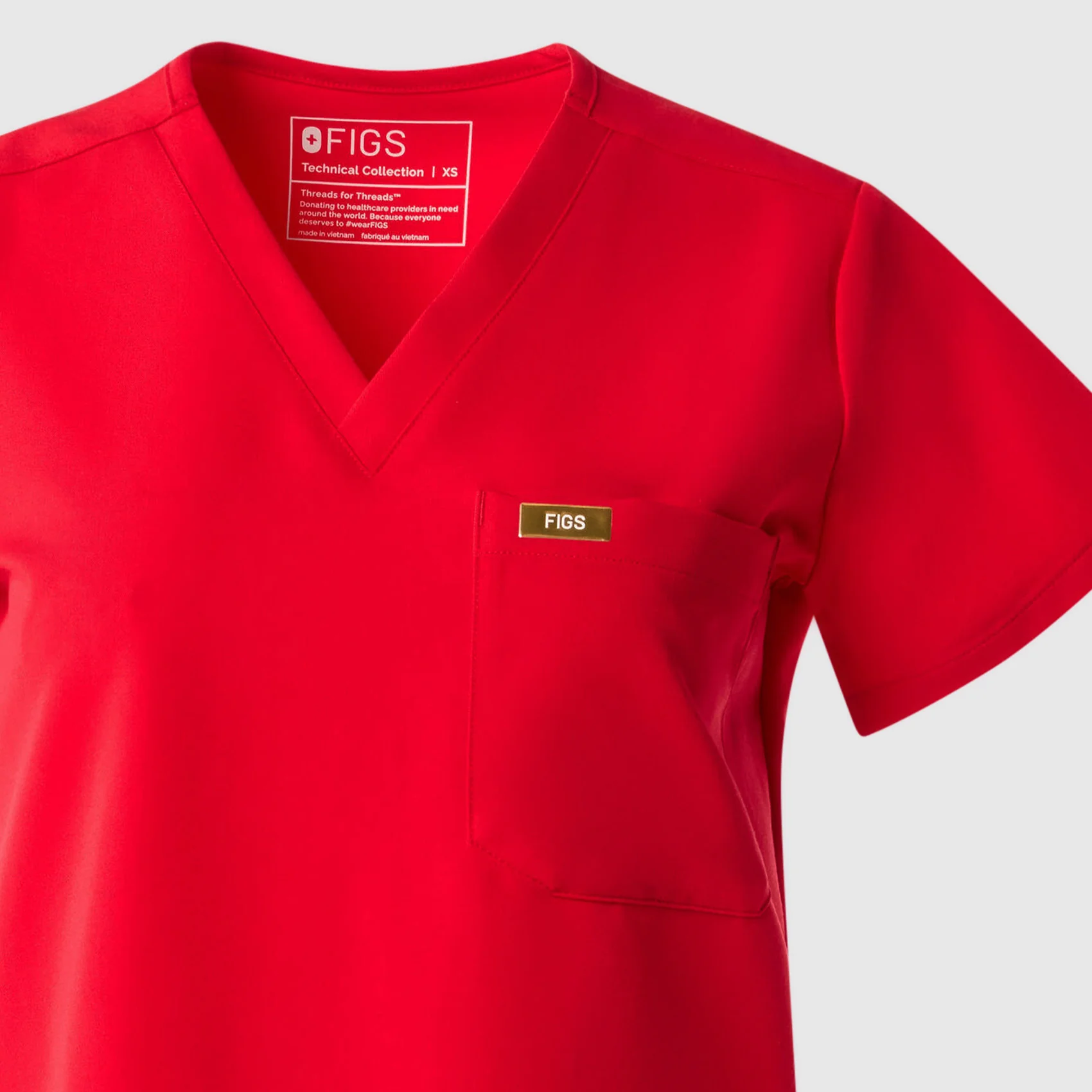 women's Lunar New Year Pop Red Catarina - One-Pocket Scrub Top™ - Image 10