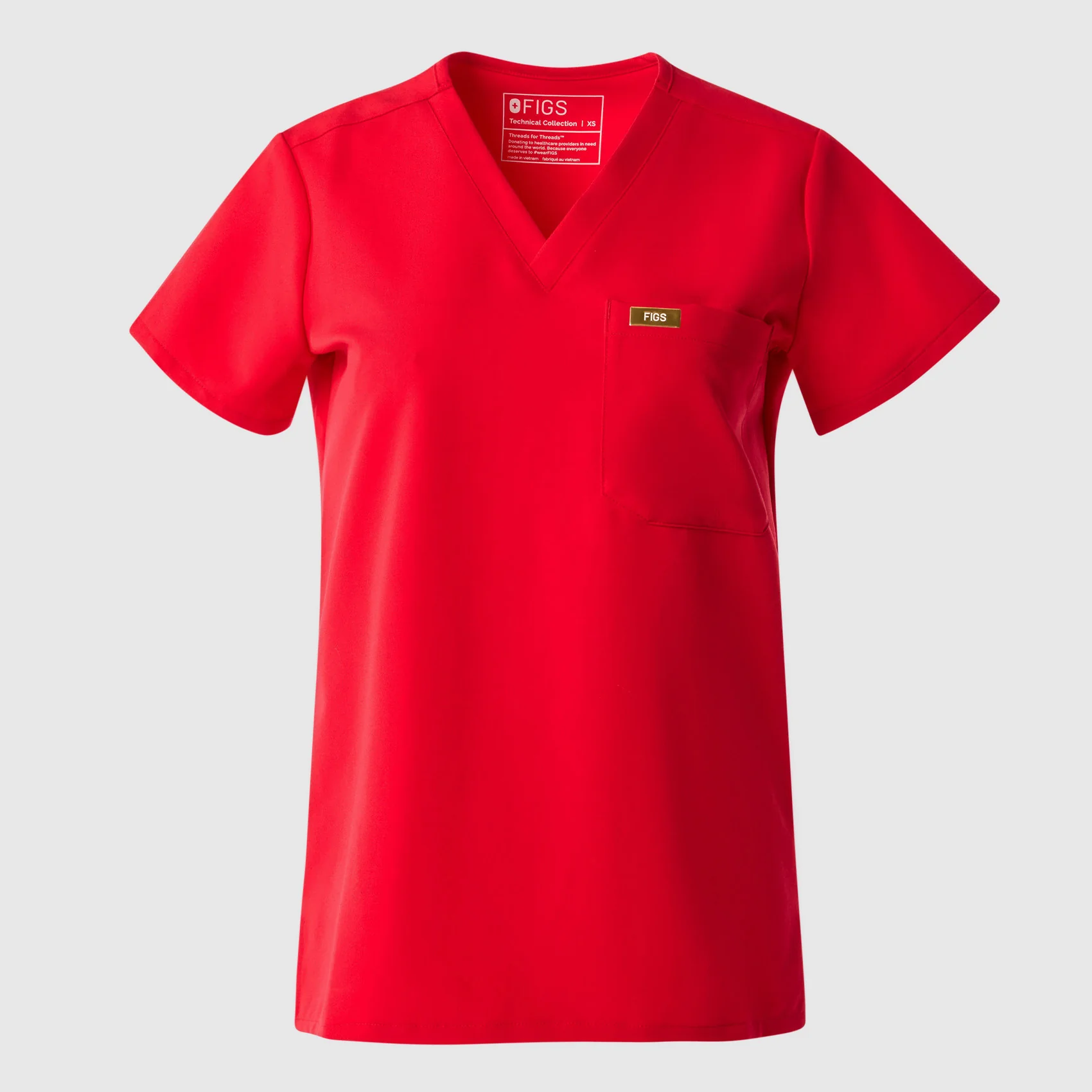 women's Lunar New Year Pop Red Catarina - One-Pocket Scrub Top™ - Image 9