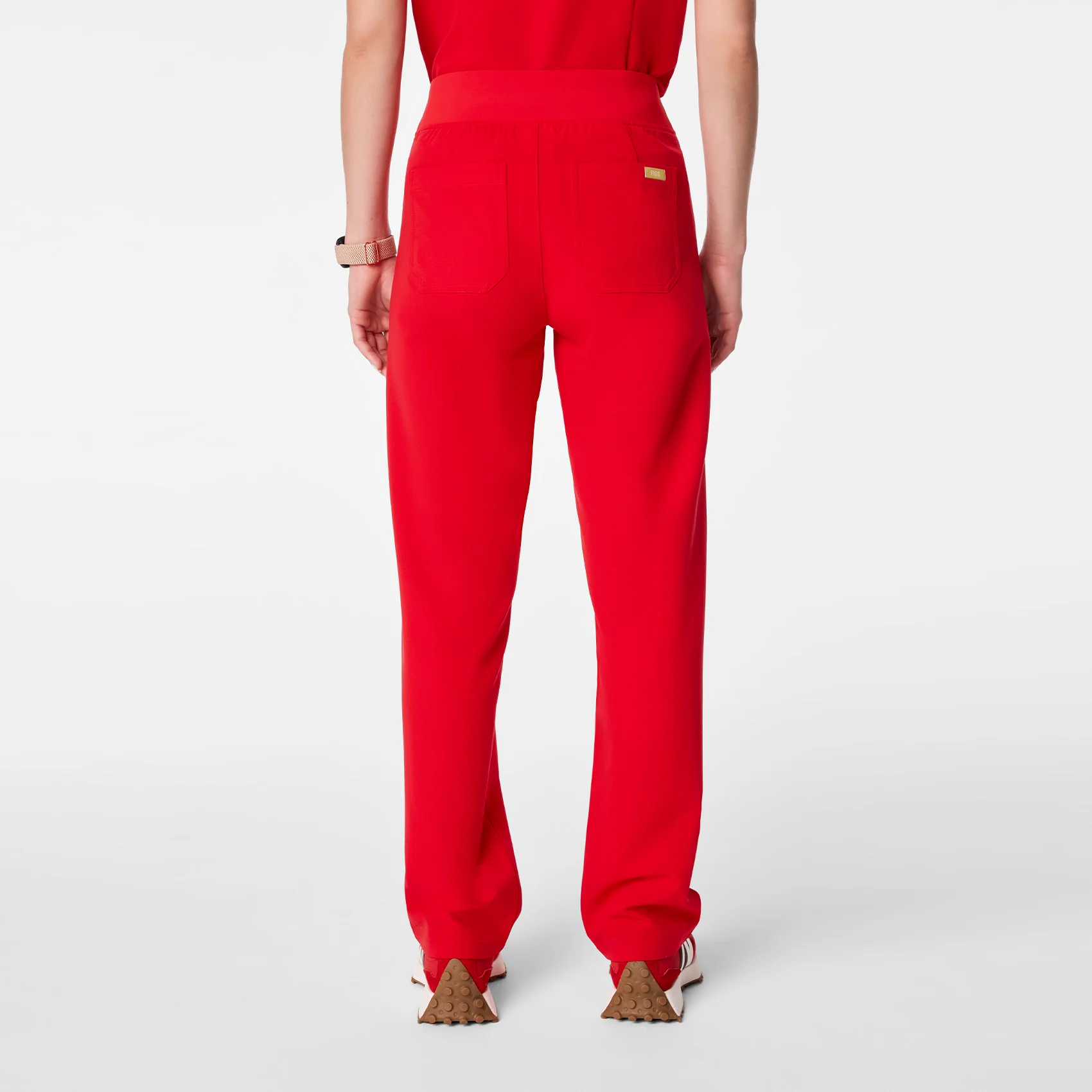 women's Lunar New Year Pop Red High Waisted Livingston - Basic Scrub Pant™ - Image 4