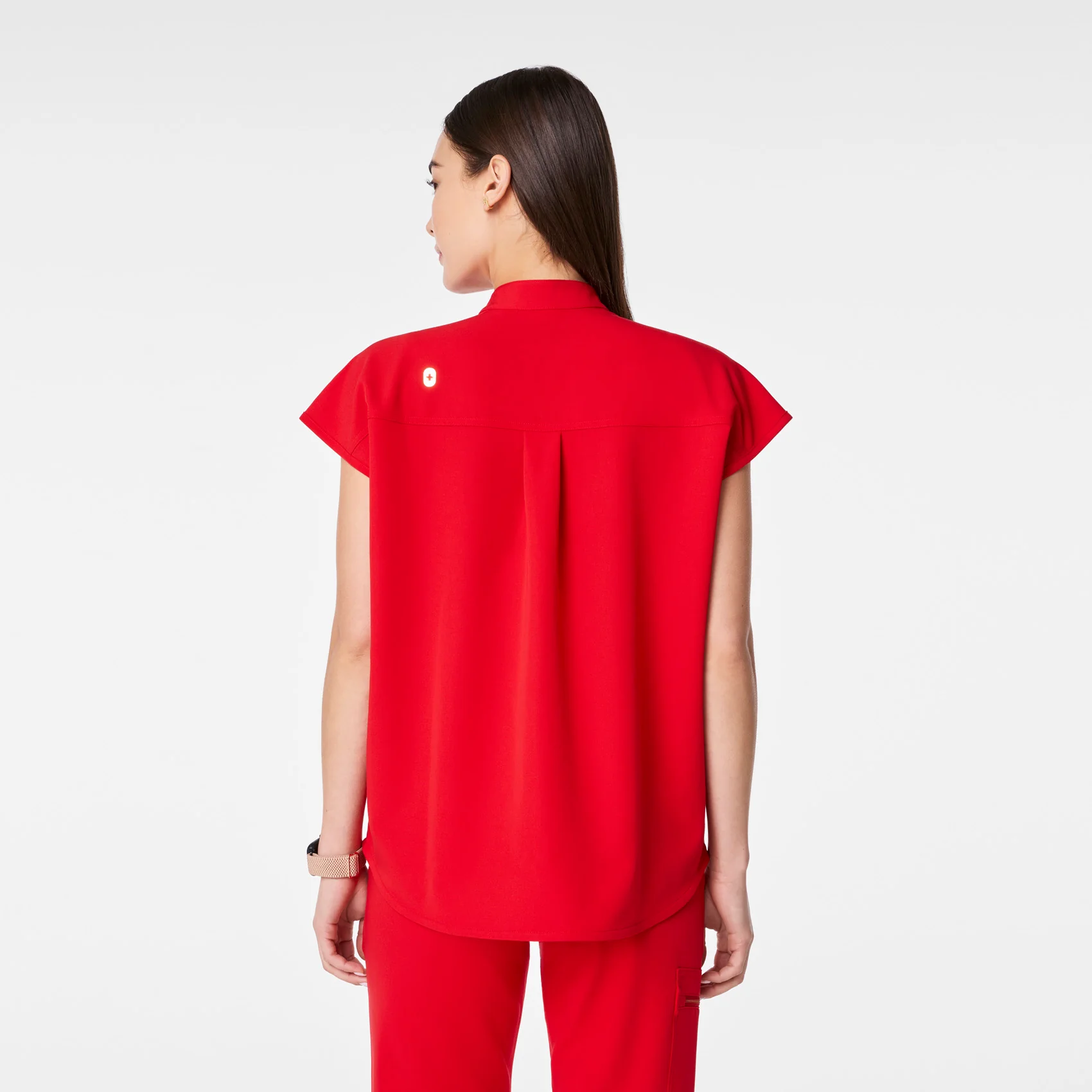 women's Lunar New Year Pop Red Rafaela - Oversized Scrub Top™ - Image 5