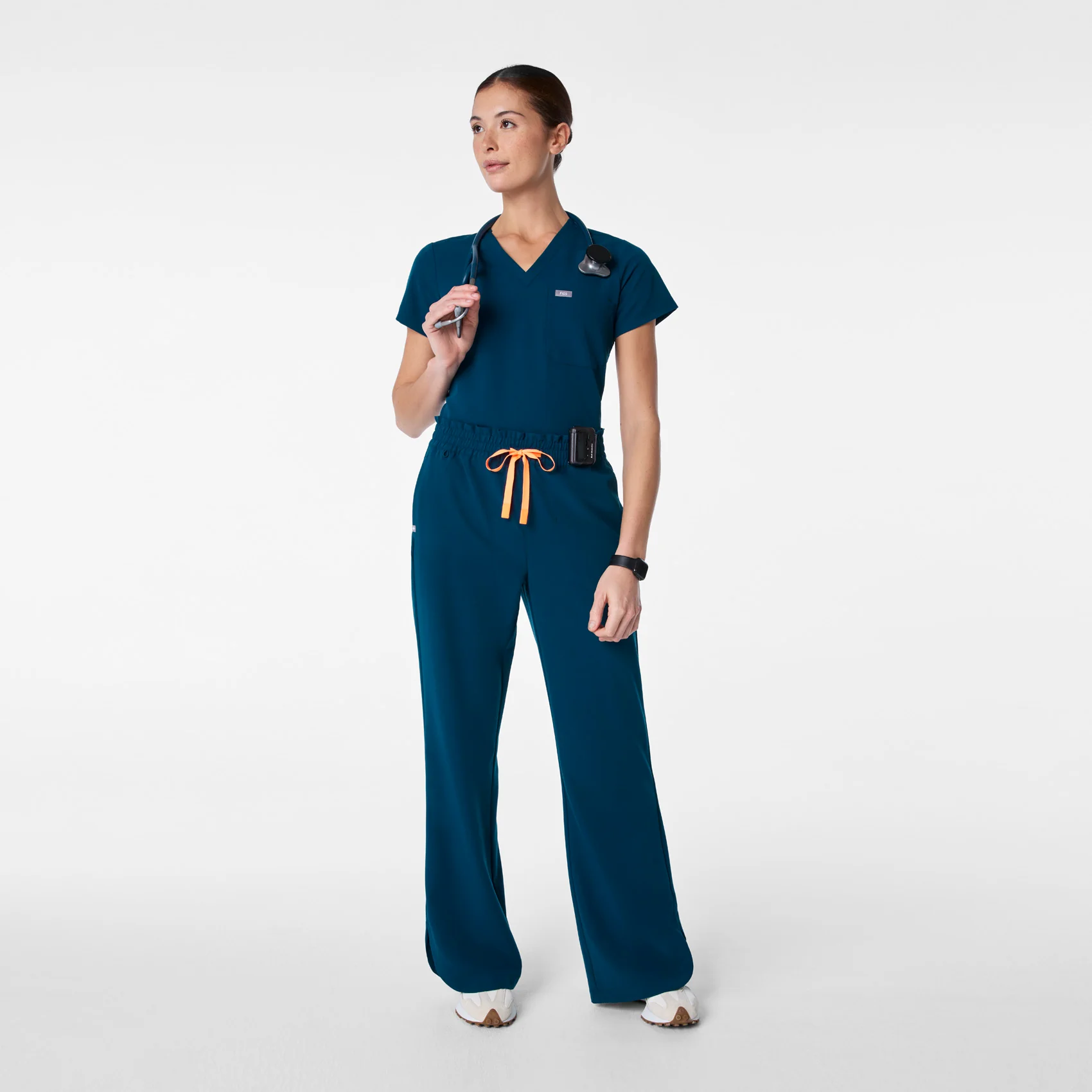 women's Deep Reef Marseille Wide Leg - Petite Scrub Pant - Image 2