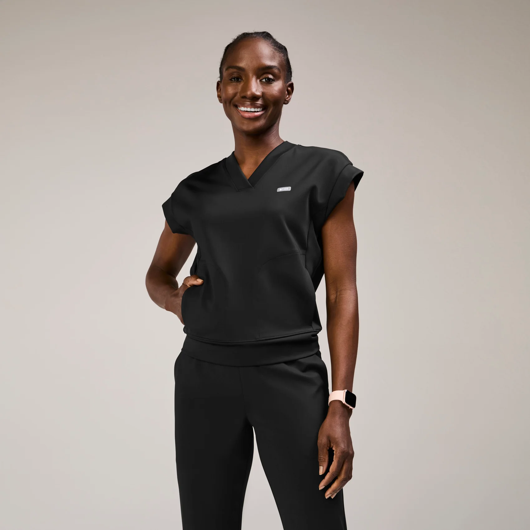 women's Black Mira FORMx V-Neck - Scrub Top™