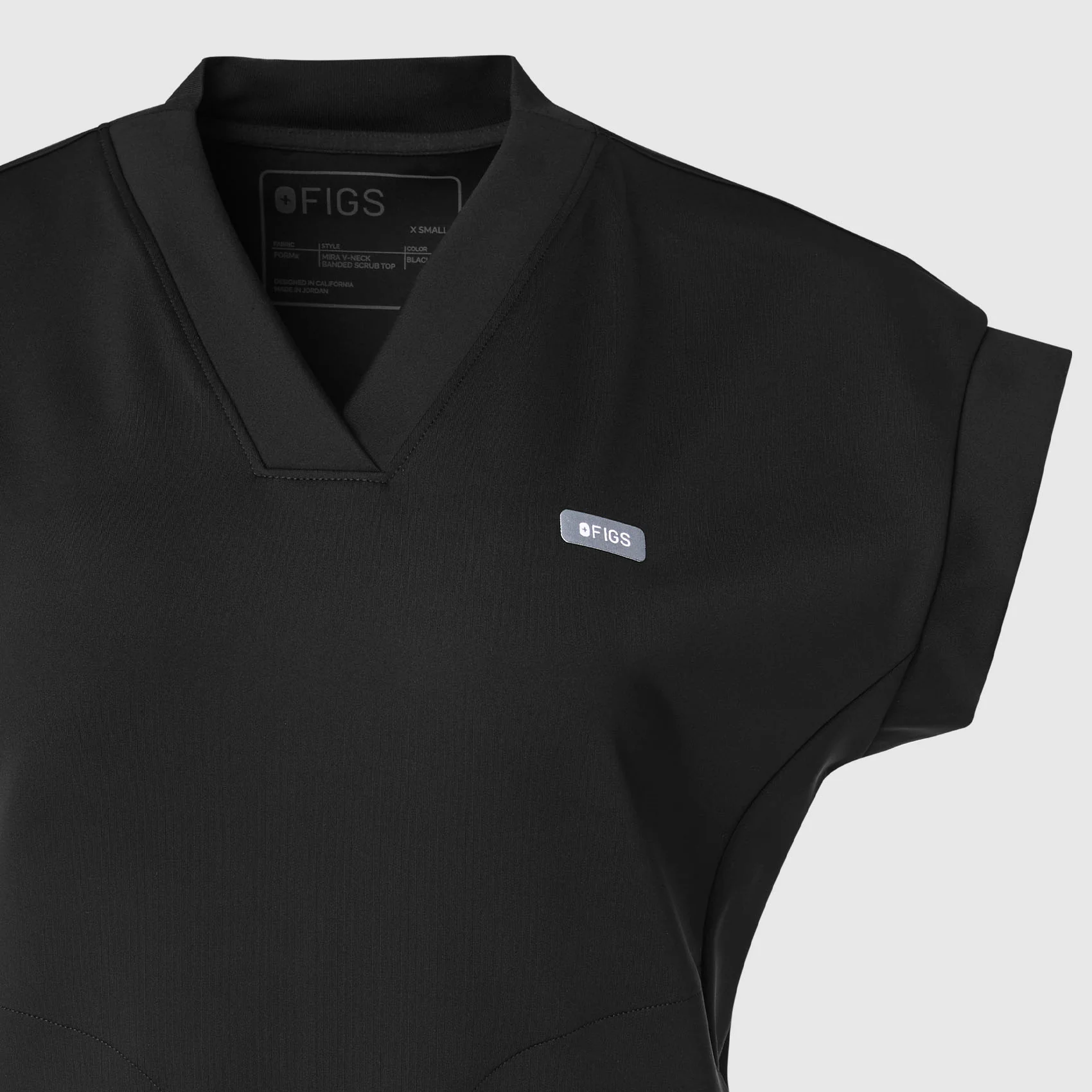 women's Black Mira FORMx V-Neck - Scrub Top™ - Image 10