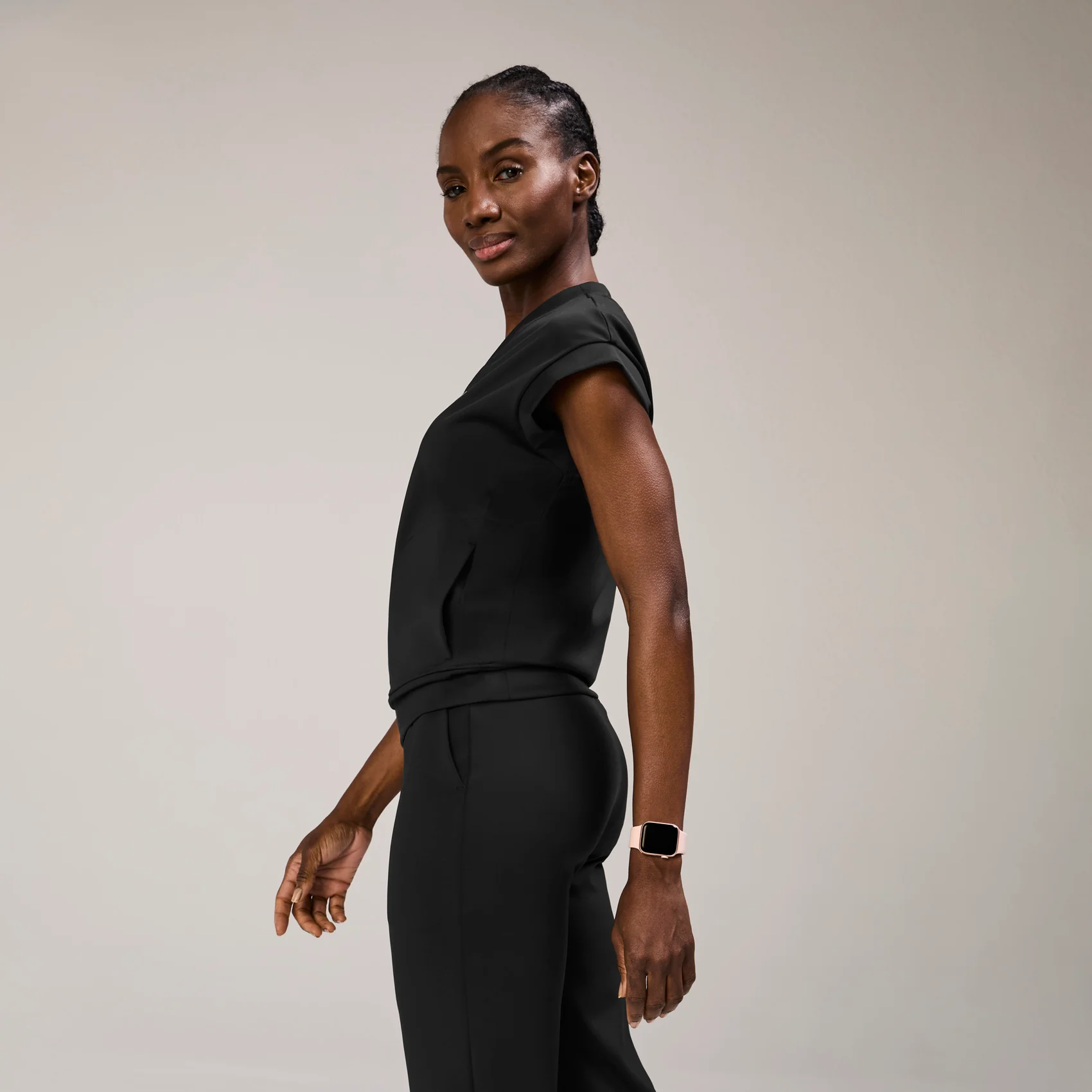 women's Black Mira FORMx V-Neck - Scrub Top™ - Image 3