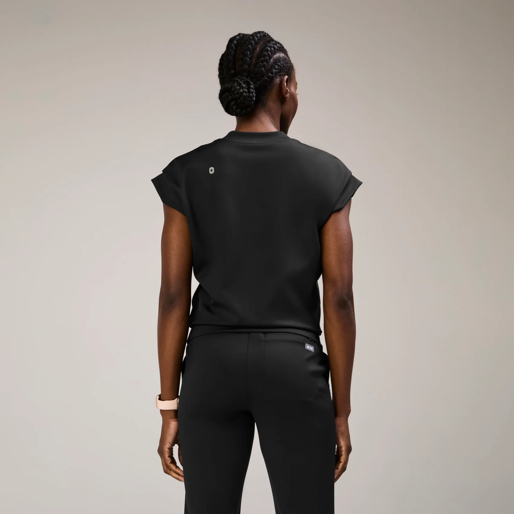 women's Black Mira FORMx V-Neck - Scrub Top™ - Image 4