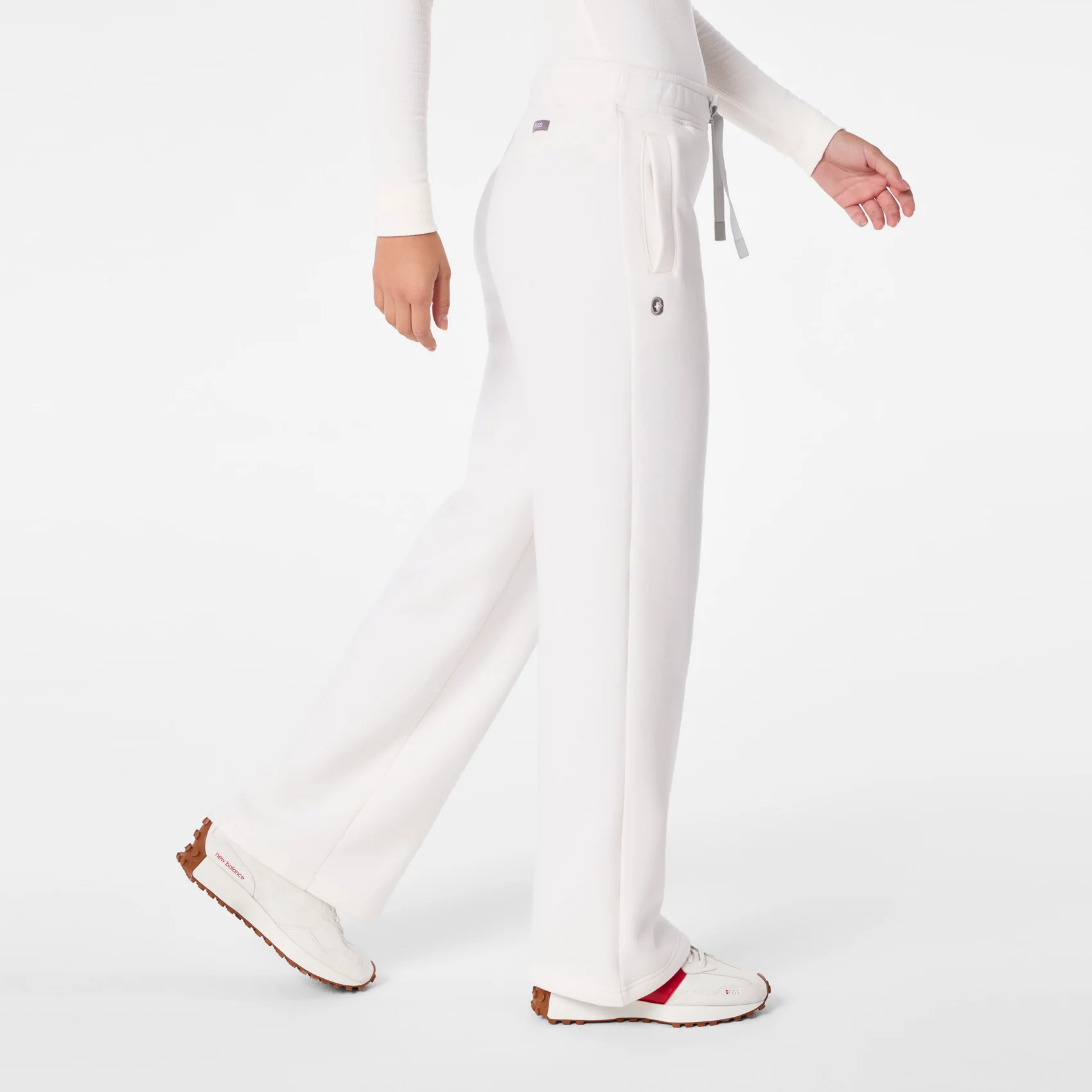 women's Off White Off-Shift Wide Leg - Sweatpant™ - Image 3