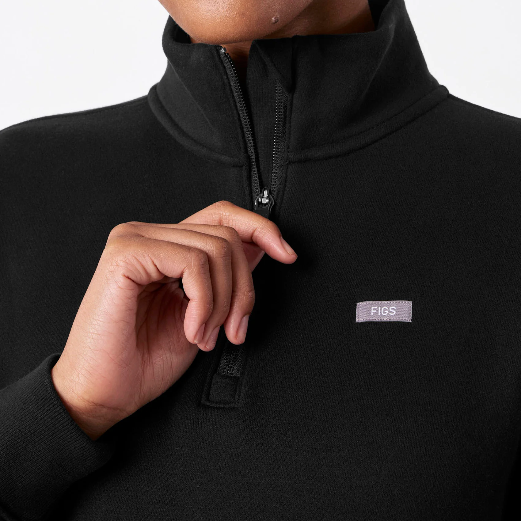 women's Black Off-Shift ¼ Zip - Sweatshirt™ - Image 6