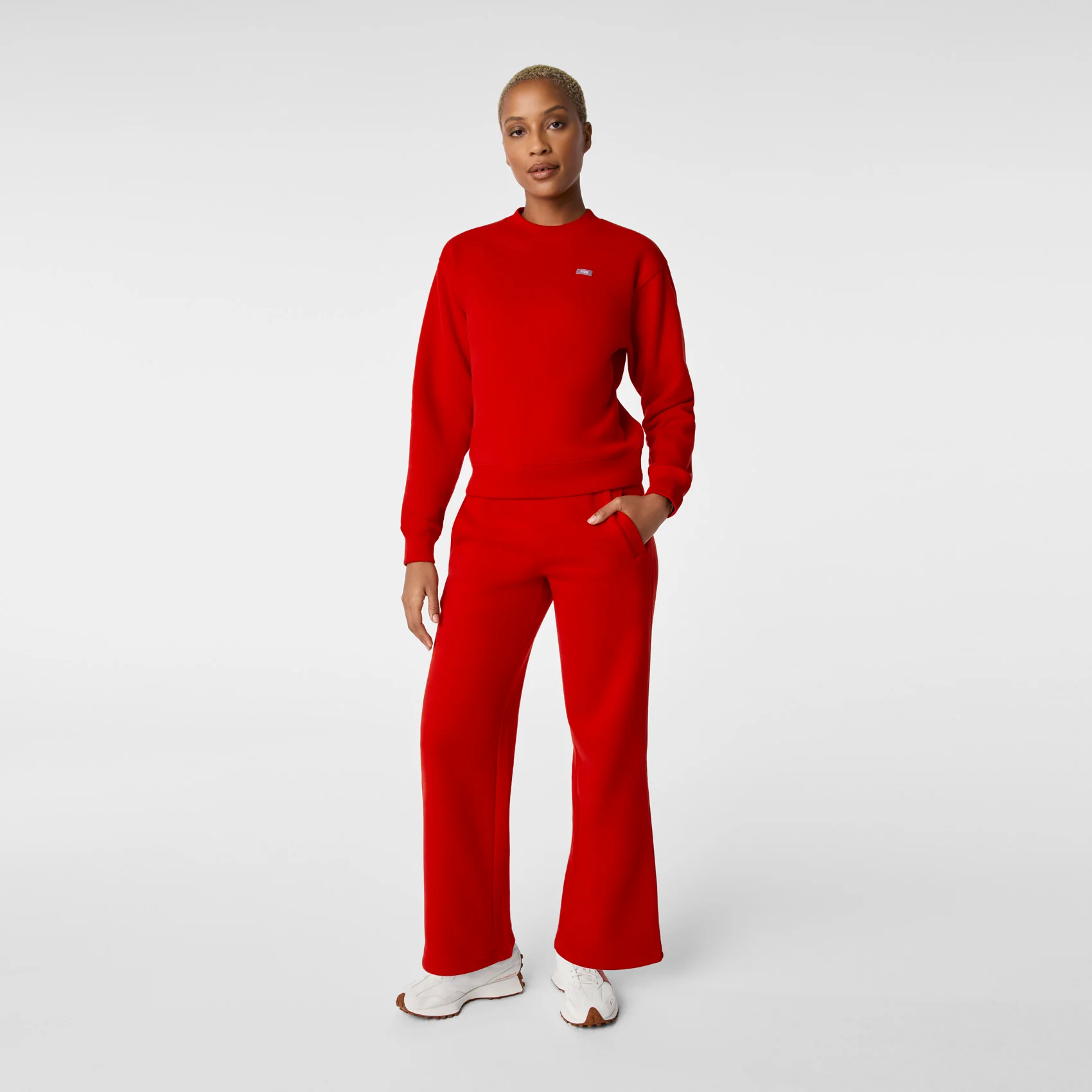women's Winning Red Off-Shift Relaxed - Crewneck Sweatshirt™ - Image 2