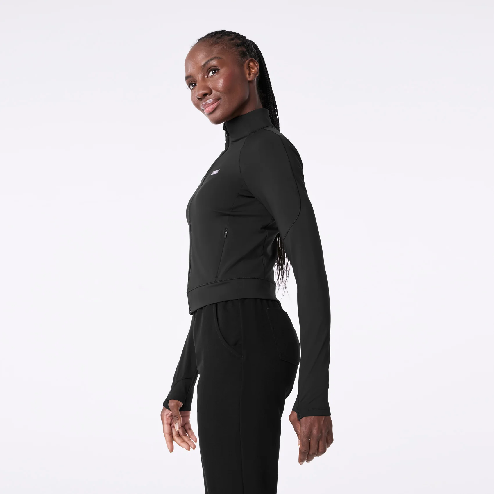 women's Black On-Shift ContourKnit Cropped Jacket™ - Image 3