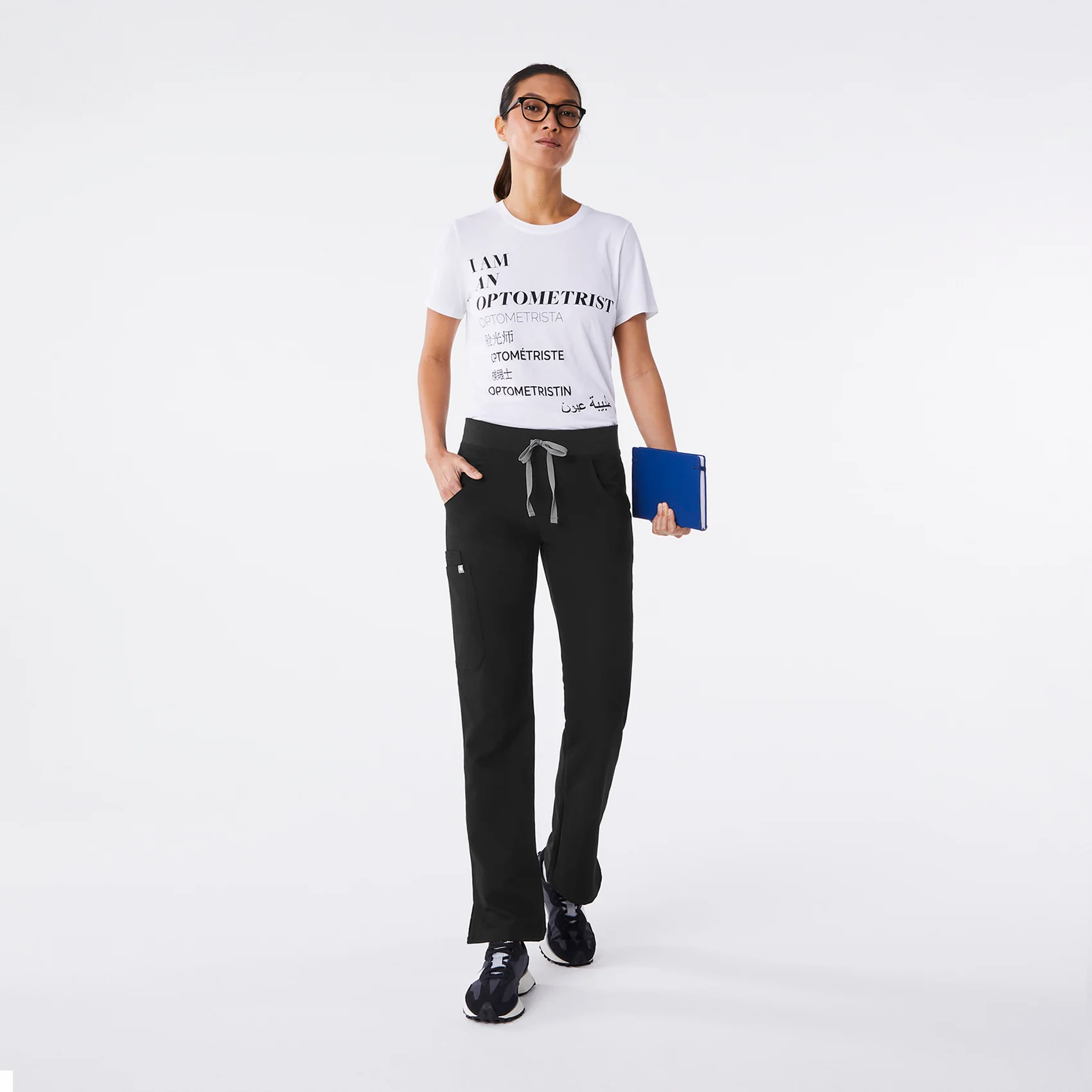 women's White Optometrist Supersoft - Shortsleeve Underscrub - Image 2