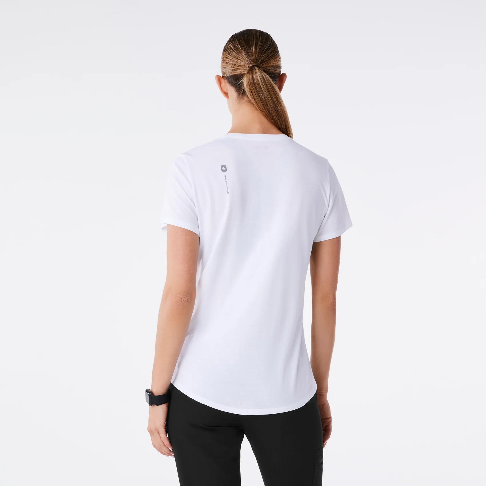 women's White Podiatrist Supersoft - Shortsleeve Underscrub - Image 4