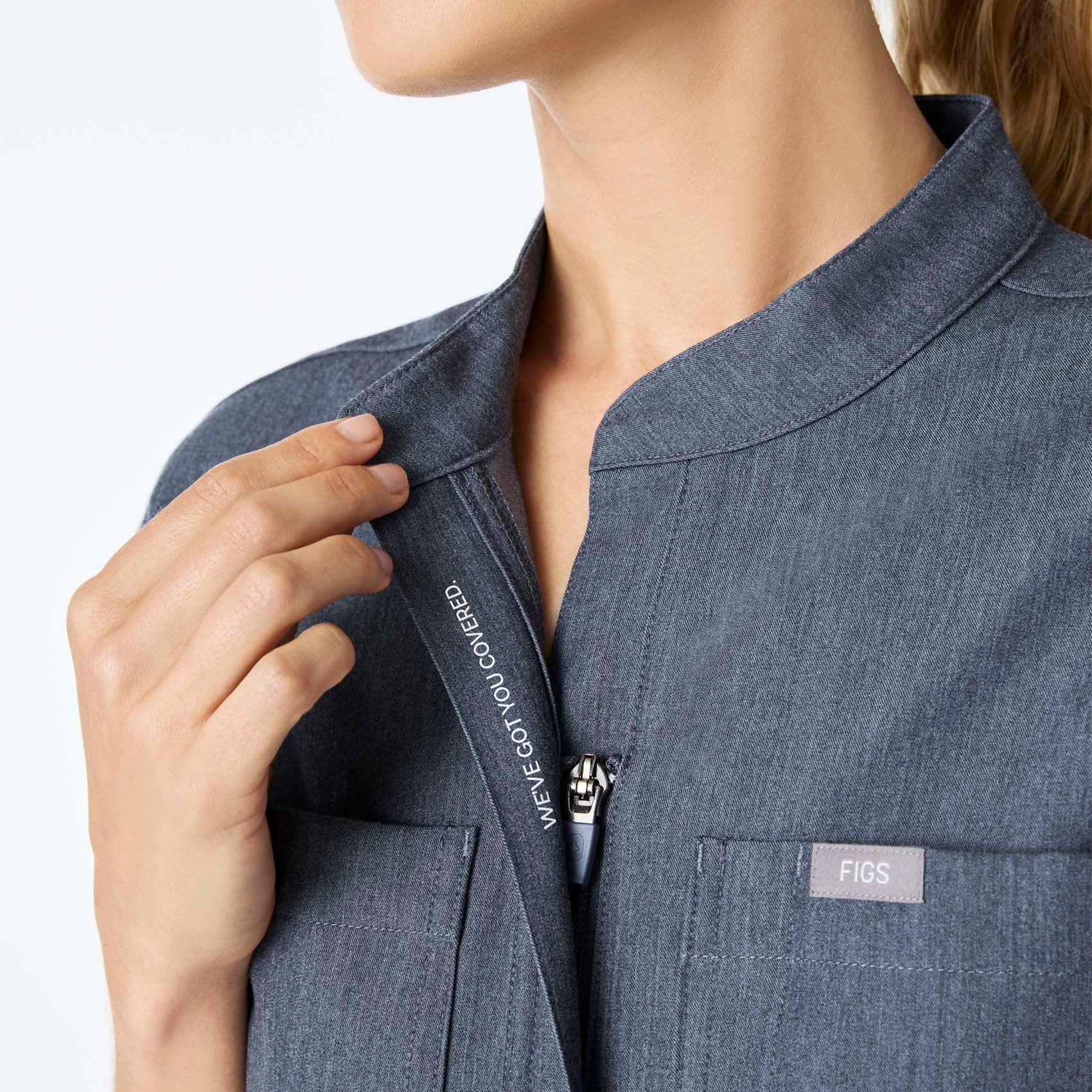 women's Heather Denim Rafaela Cargo Jogger - ScrubJumpsuit™ - Image 4