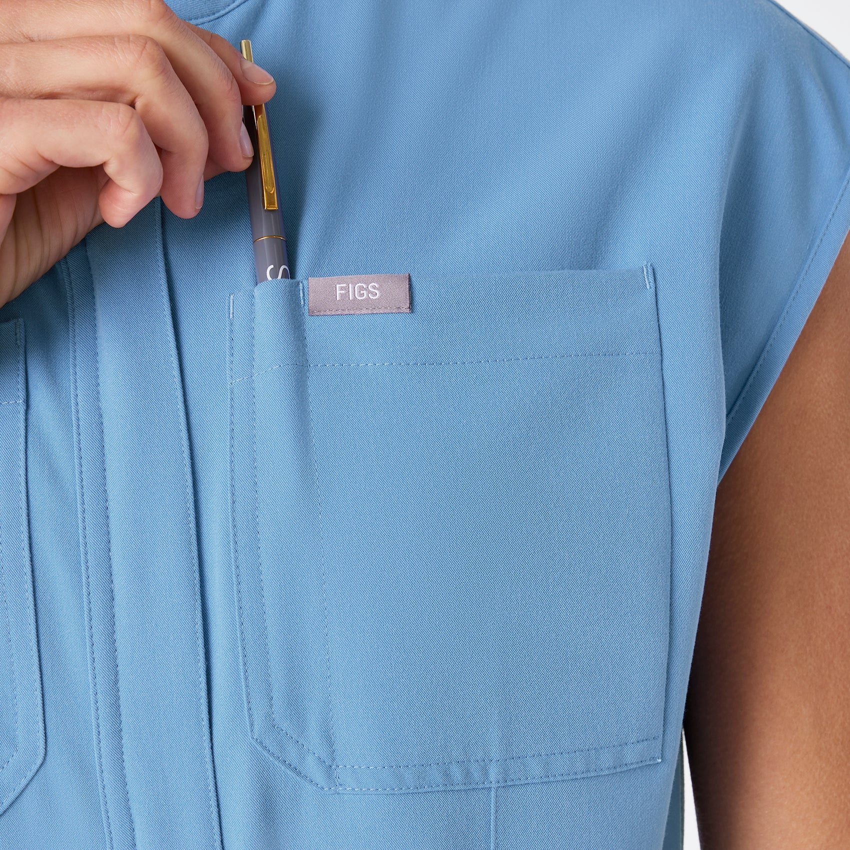 women's Ceil Blue Rafaela Cargo Jogger - Petite ScrubJumpsuit™ - Image 5