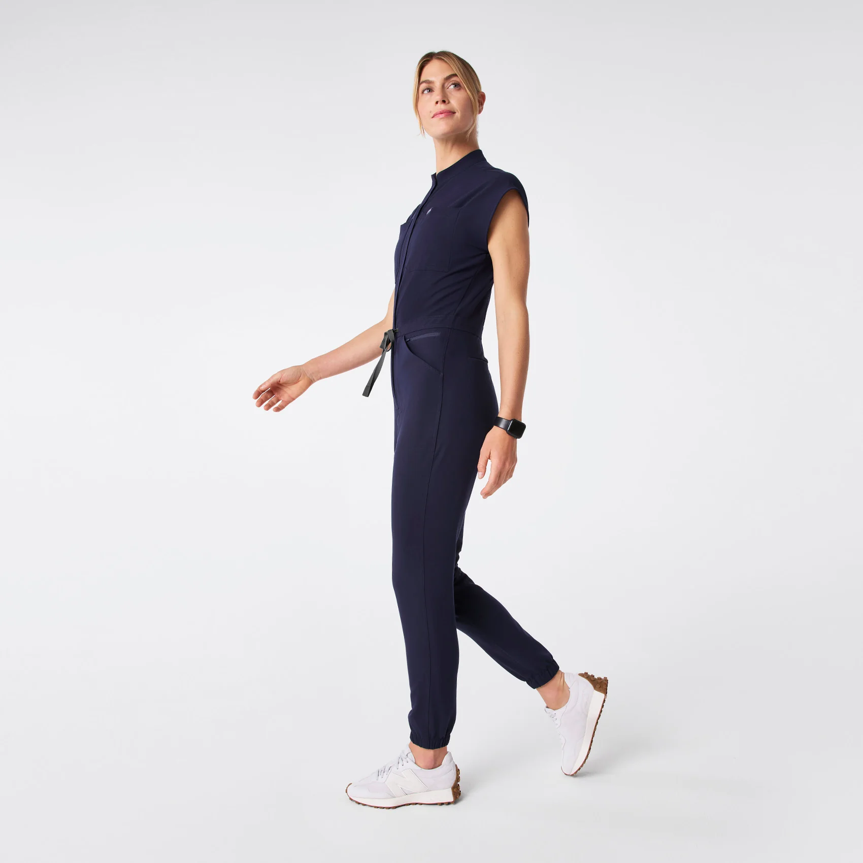 women's Navy Rafaela Cargo Jogger - Petite ScrubJumpsuit™ - Image 3