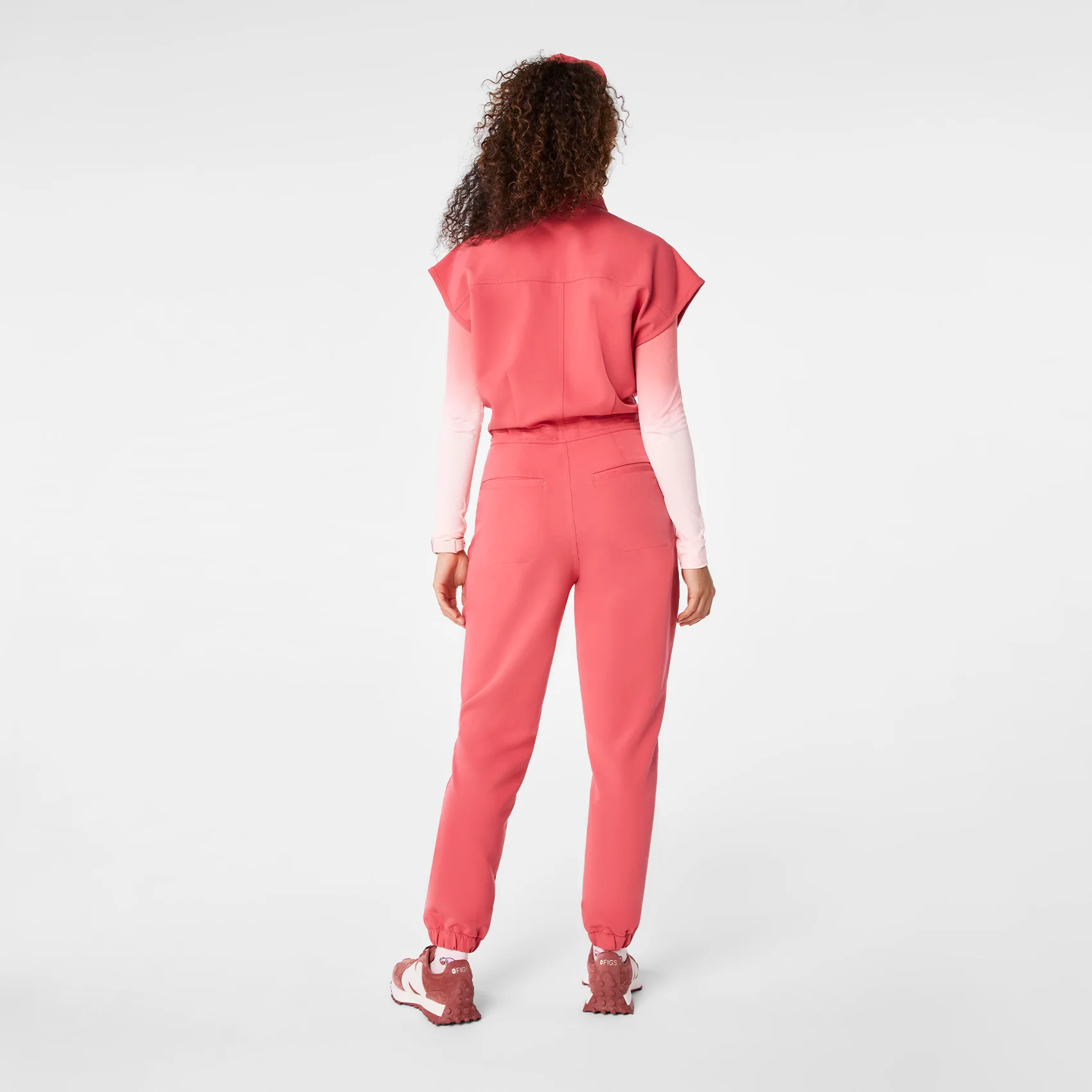 women's Pulmonary Pink Rafaela Cargo - Petite ScrubJumpsuit™ - Image 2