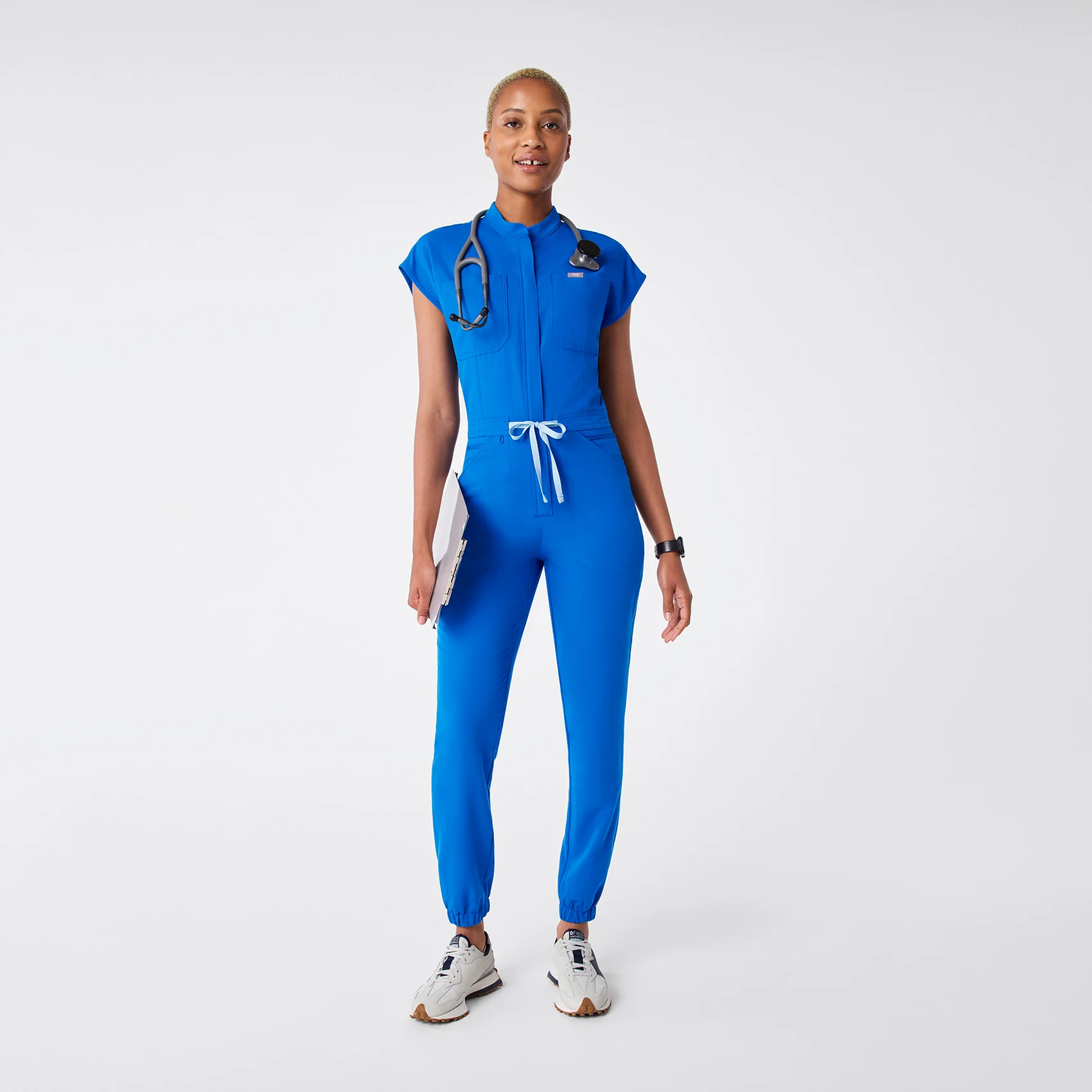 women's Royal Blue Rafaela Cargo Jogger - Petite ScrubJumpsuit™