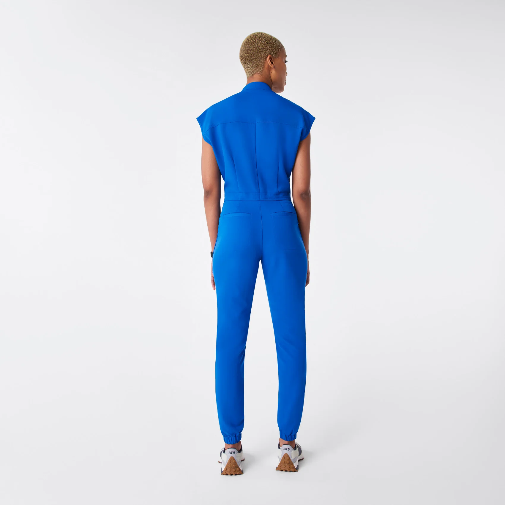 women's Royal Blue Rafaela Cargo Jogger - Petite ScrubJumpsuit™ - Image 2