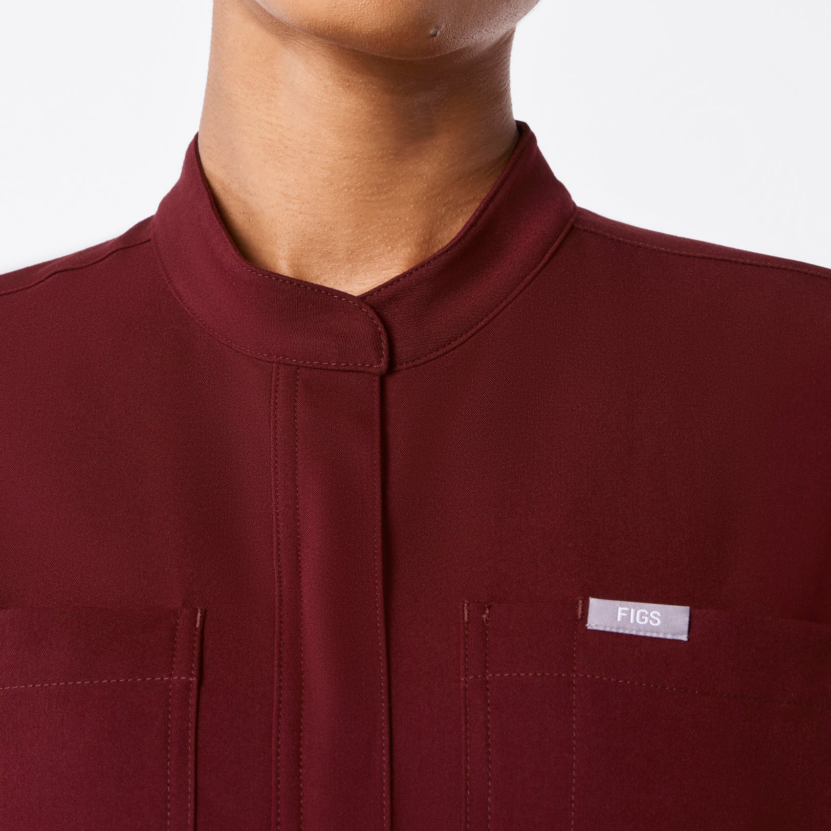 women's Burgundy Rafaela Cargo Jogger - Tall ScrubJumpsuit™ - Image 4
