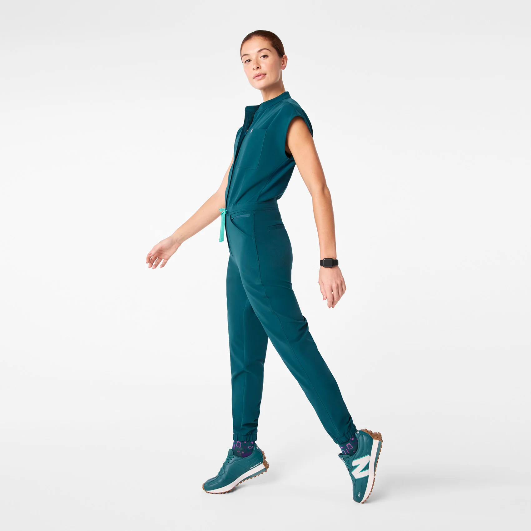 women's Caribbean Blue Rafaela Cargo - Tall ScrubJumpsuit™ - Image 3